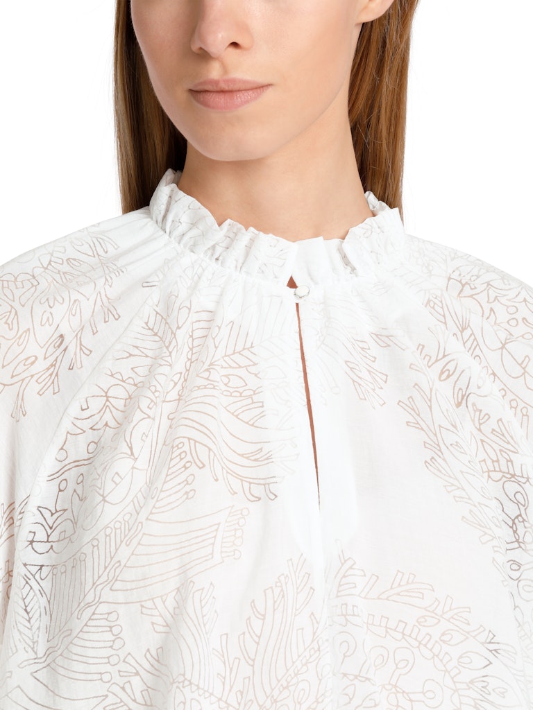 Viscose blouse in a transparent/opaque design