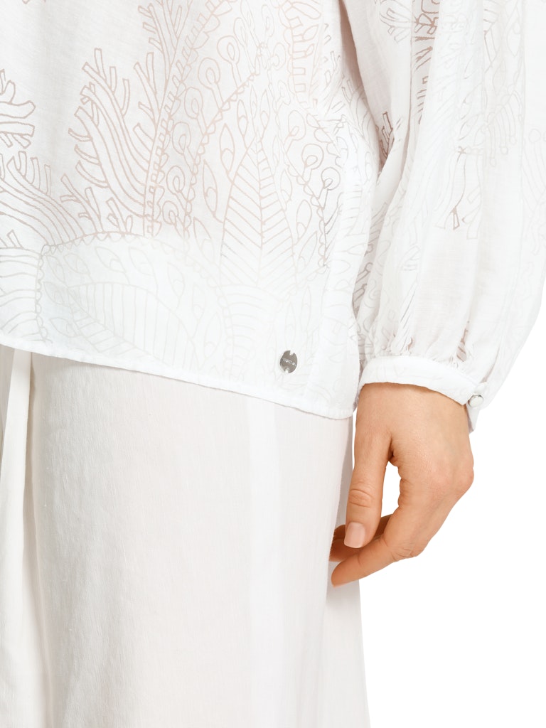 Viscose blouse in a transparent/opaque design