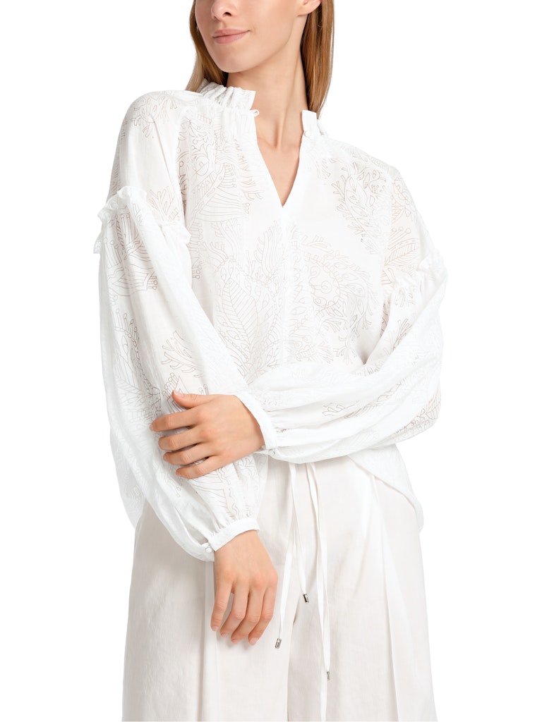 Viscose blouse in a transparent/opaque design