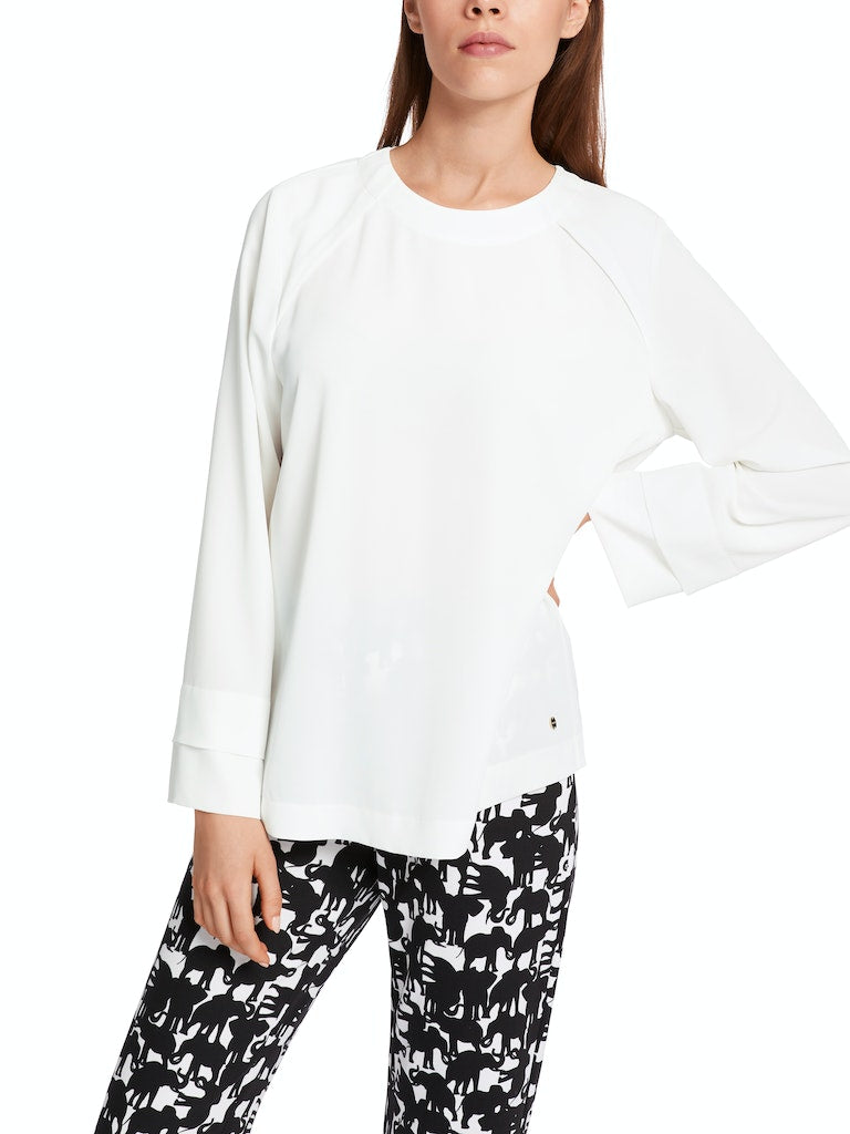 Marc Cain-Weite Bluse mit Nackenverschluss-Hemden & Blusen-Black-Deal-Outlet-by-ARCHIVIST