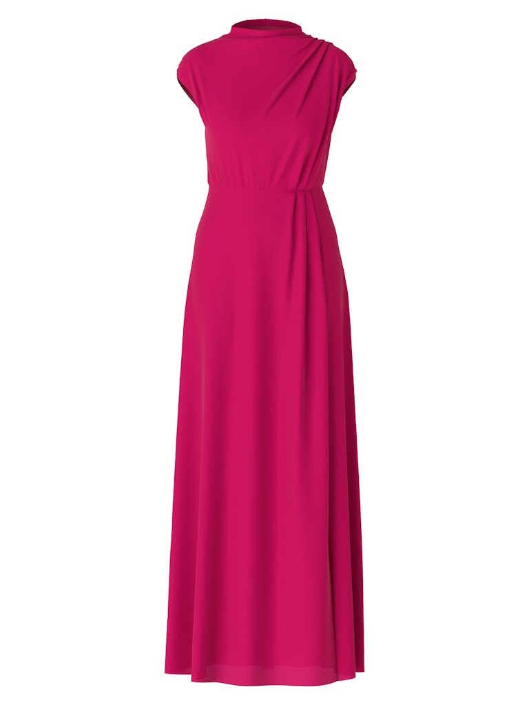 Marc Cain-Langes Kleid mit Falteneinsatz-Kleider & Röcke-Black-Deal-Outlet-by-ARCHIVIST