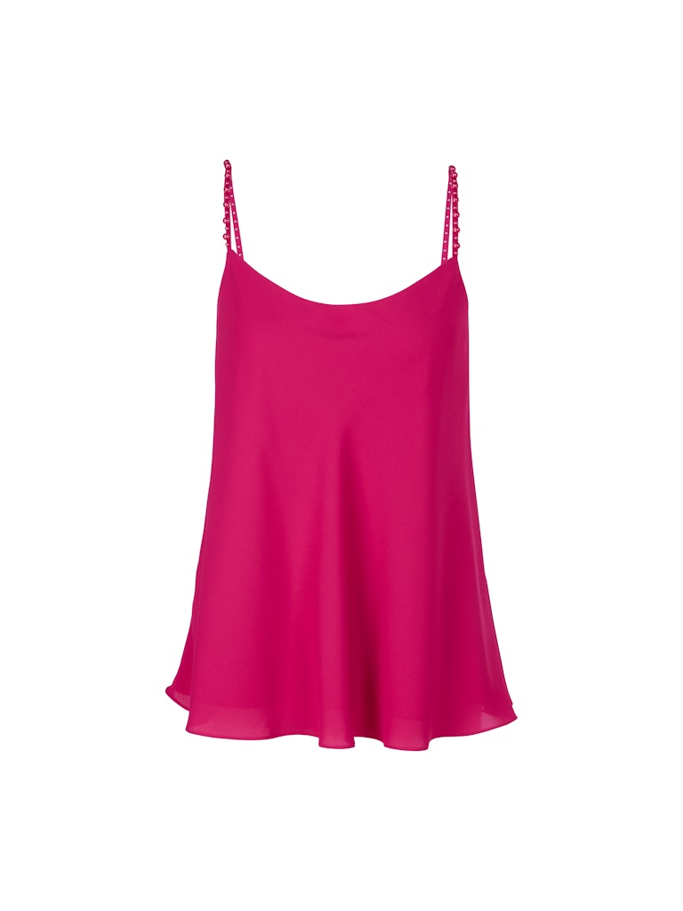 Top mit perlenbesetzten Trägern