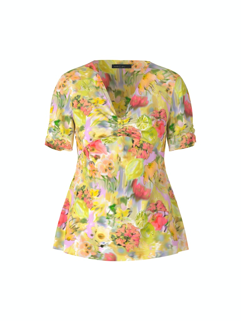 T-Shirt mit Smok-Details