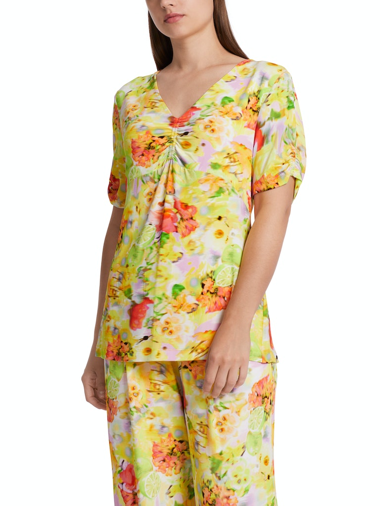 T-Shirt mit Smok-Details