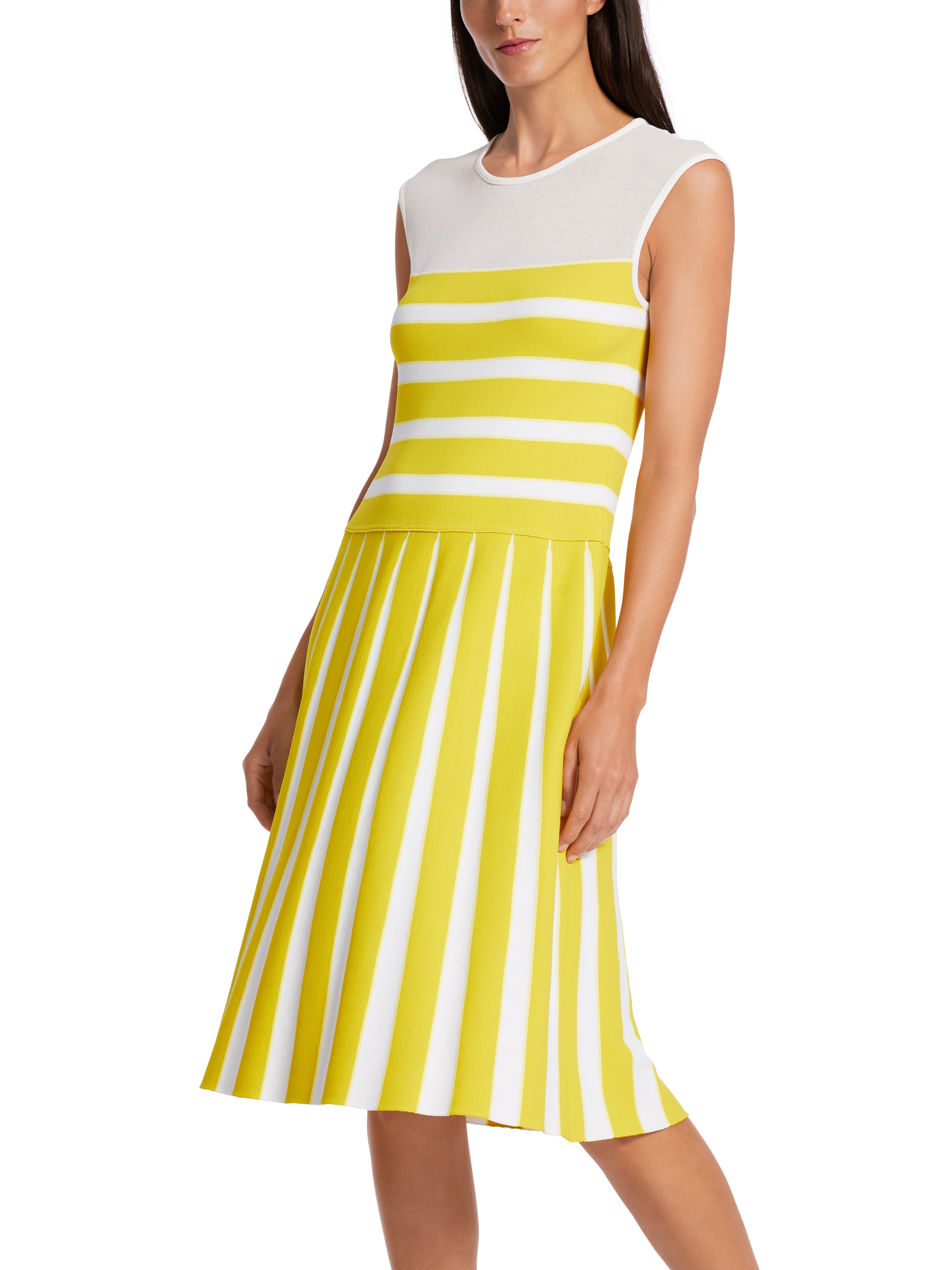 Marc Cain-Gestreiftes Kleid Knitted in Germany-Kleider & Röcke-Black-Deal-Outlet-by-ARCHIVIST