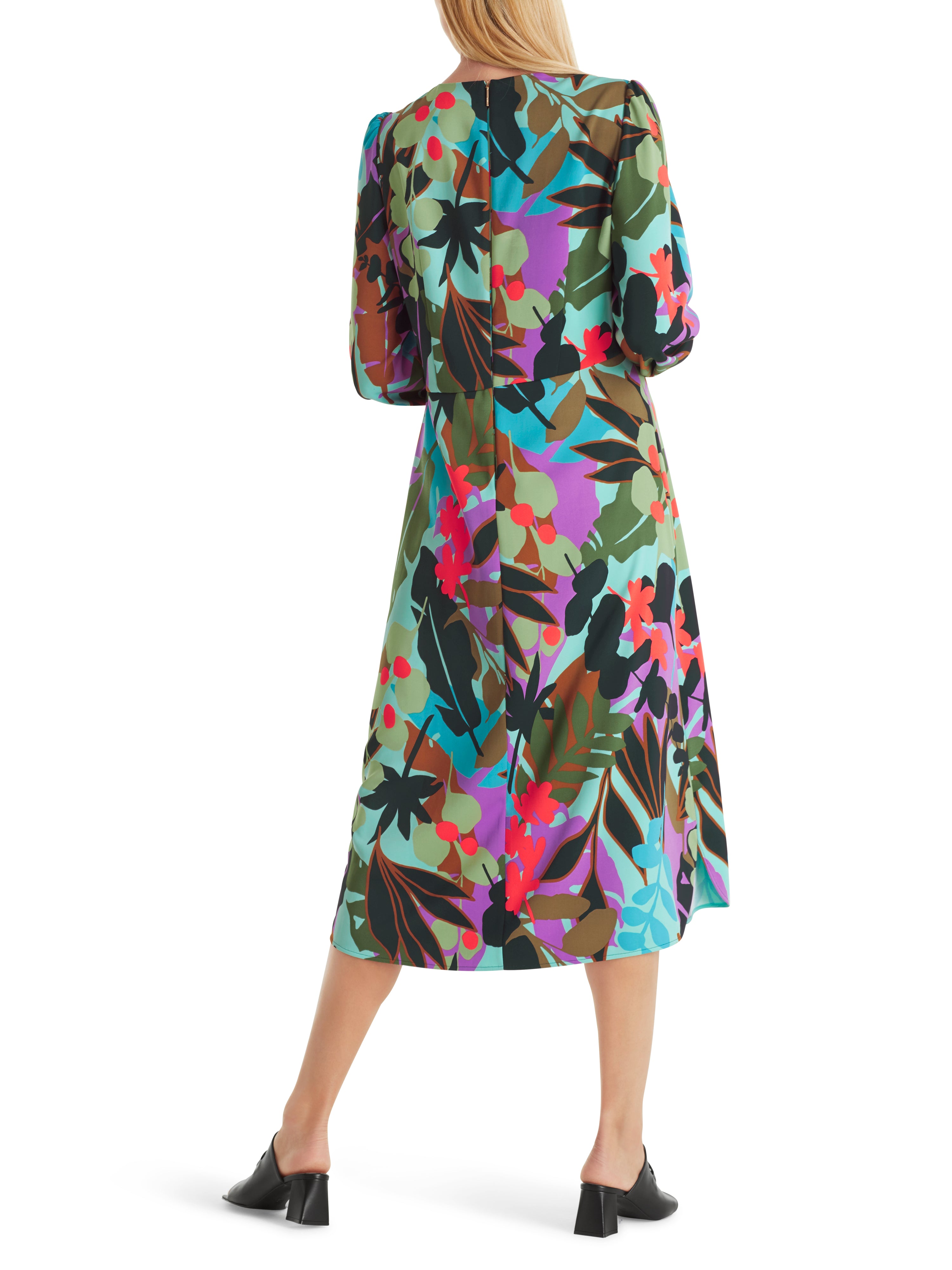 Marc Cain-Kleid im bunten Blatt-Dessin-Kleider & Röcke-Black-Deal-Outlet-by-ARCHIVIST