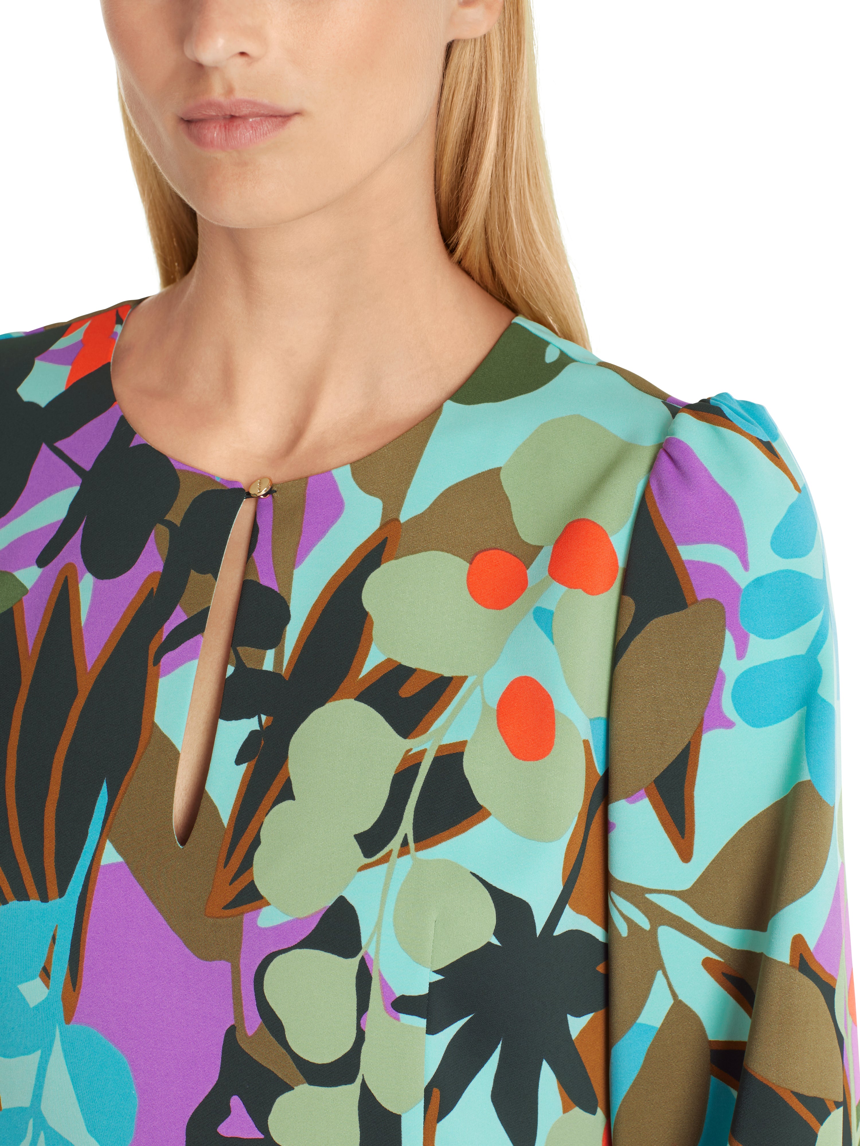 Marc Cain-Kleid im bunten Blatt-Dessin-Kleider & Röcke-Black-Deal-Outlet-by-ARCHIVIST