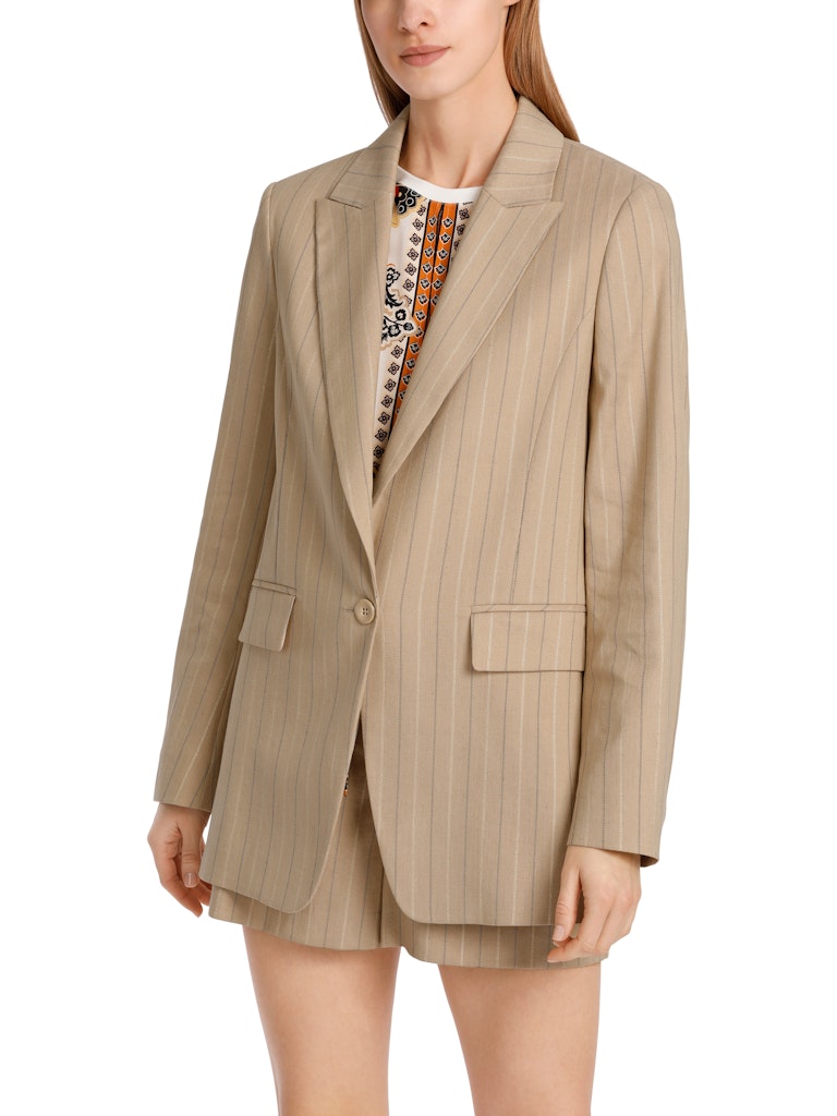 Nadelstreif-Blazer mit Glitzereffekt