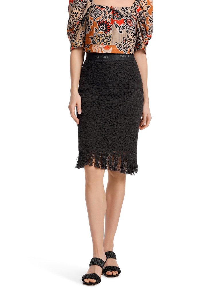 Marc Cain-Kurzer Rock aus Häkelspitze-Kleider & Röcke-Black-Deal-Outlet-by-ARCHIVIST