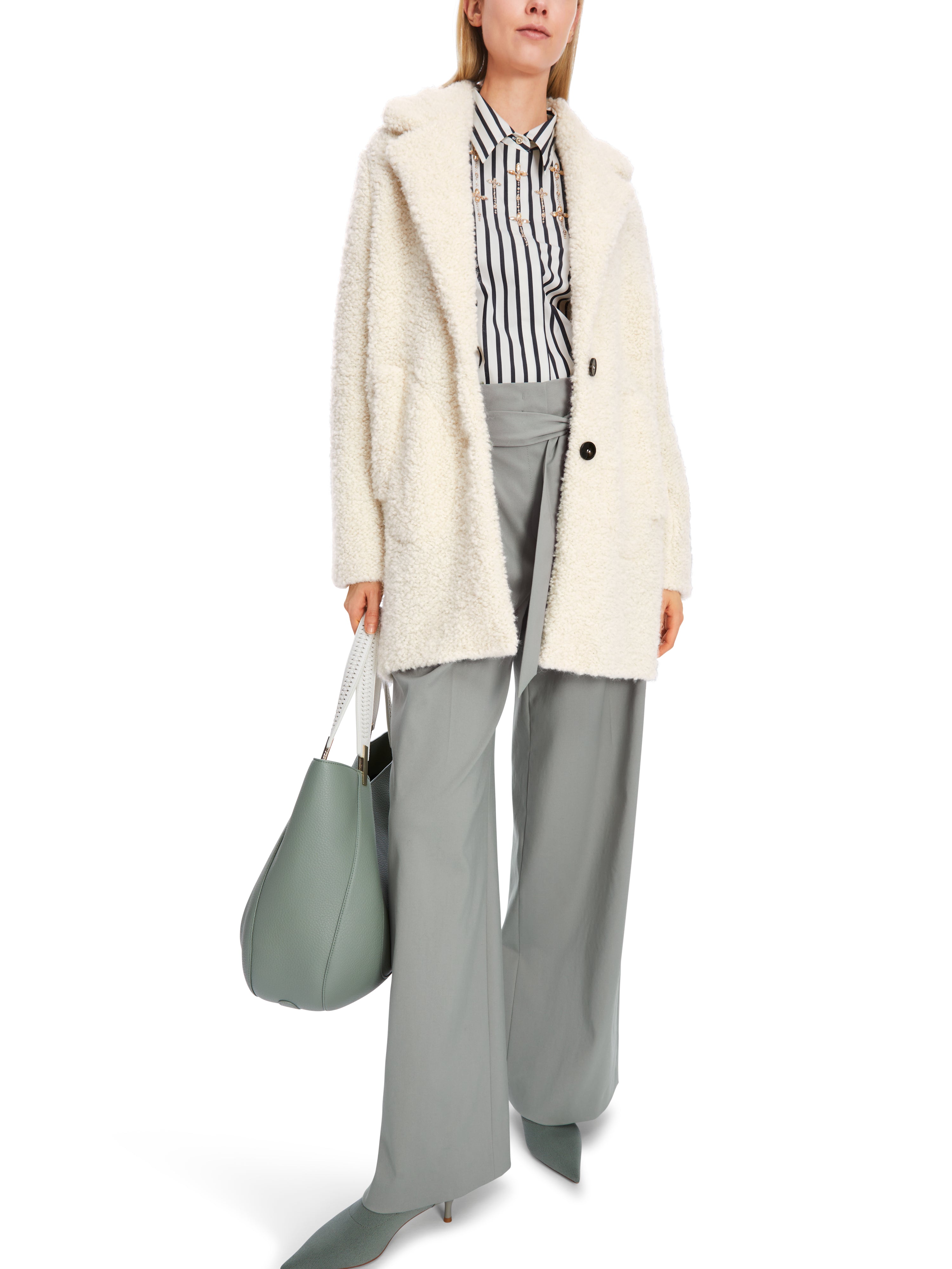 Bouclé cardigan knitted in Germany