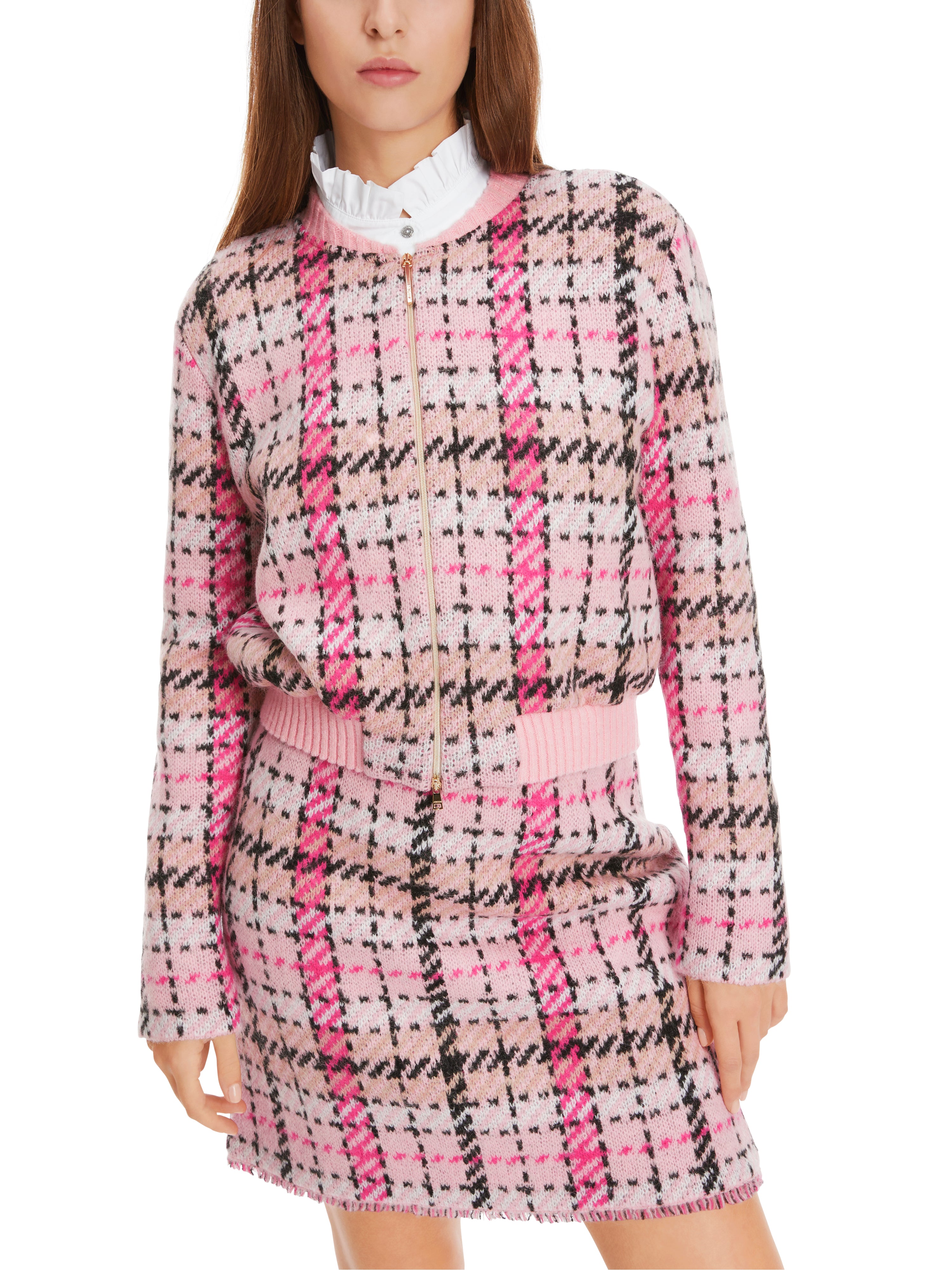 Marc Cain-Cardigan mit Karo - Knitted in Germany-Strick & Pullover-Black-Deal-Outlet-by-ARCHIVIST