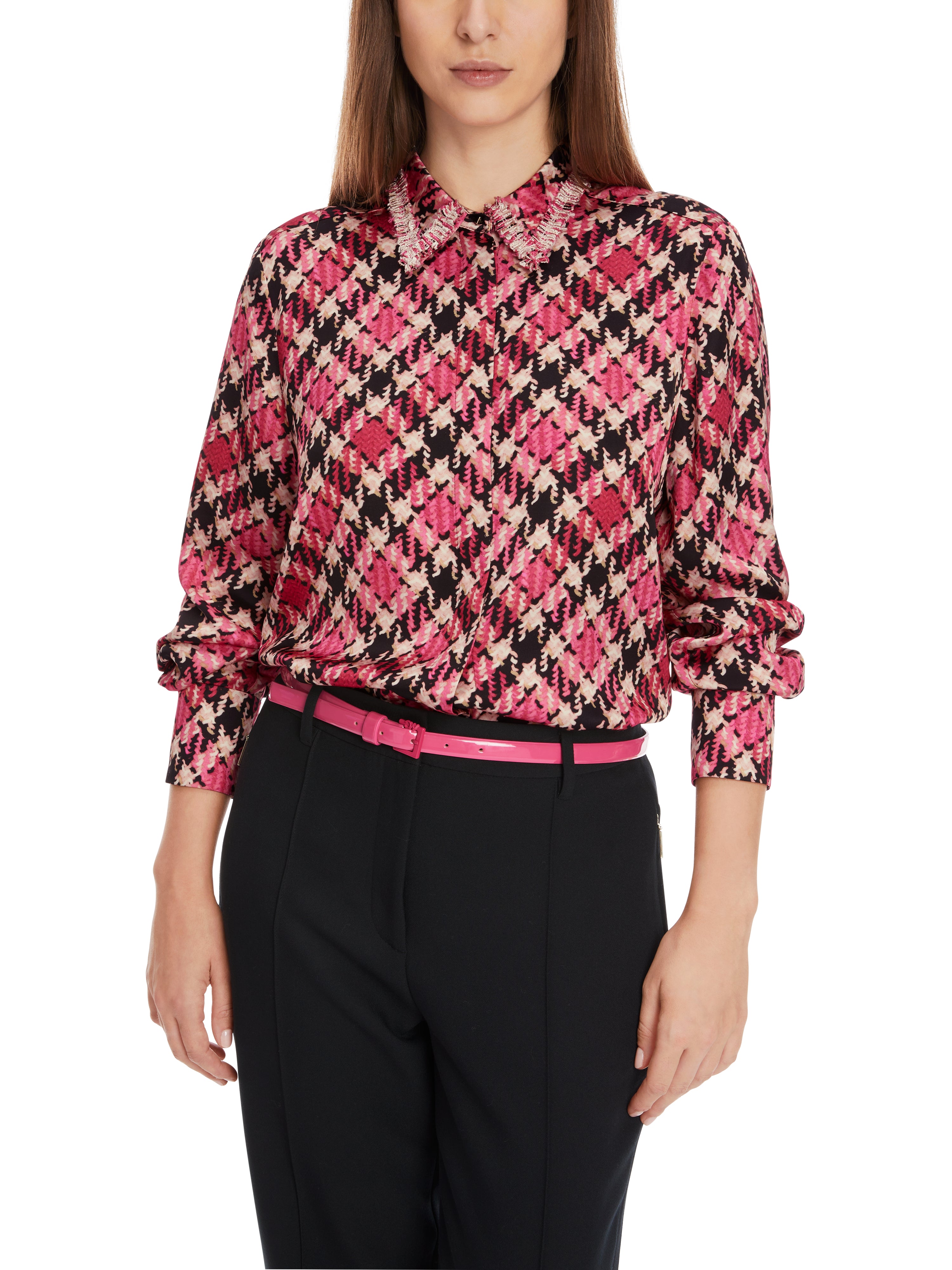 Viskosebluse mit Karoprint