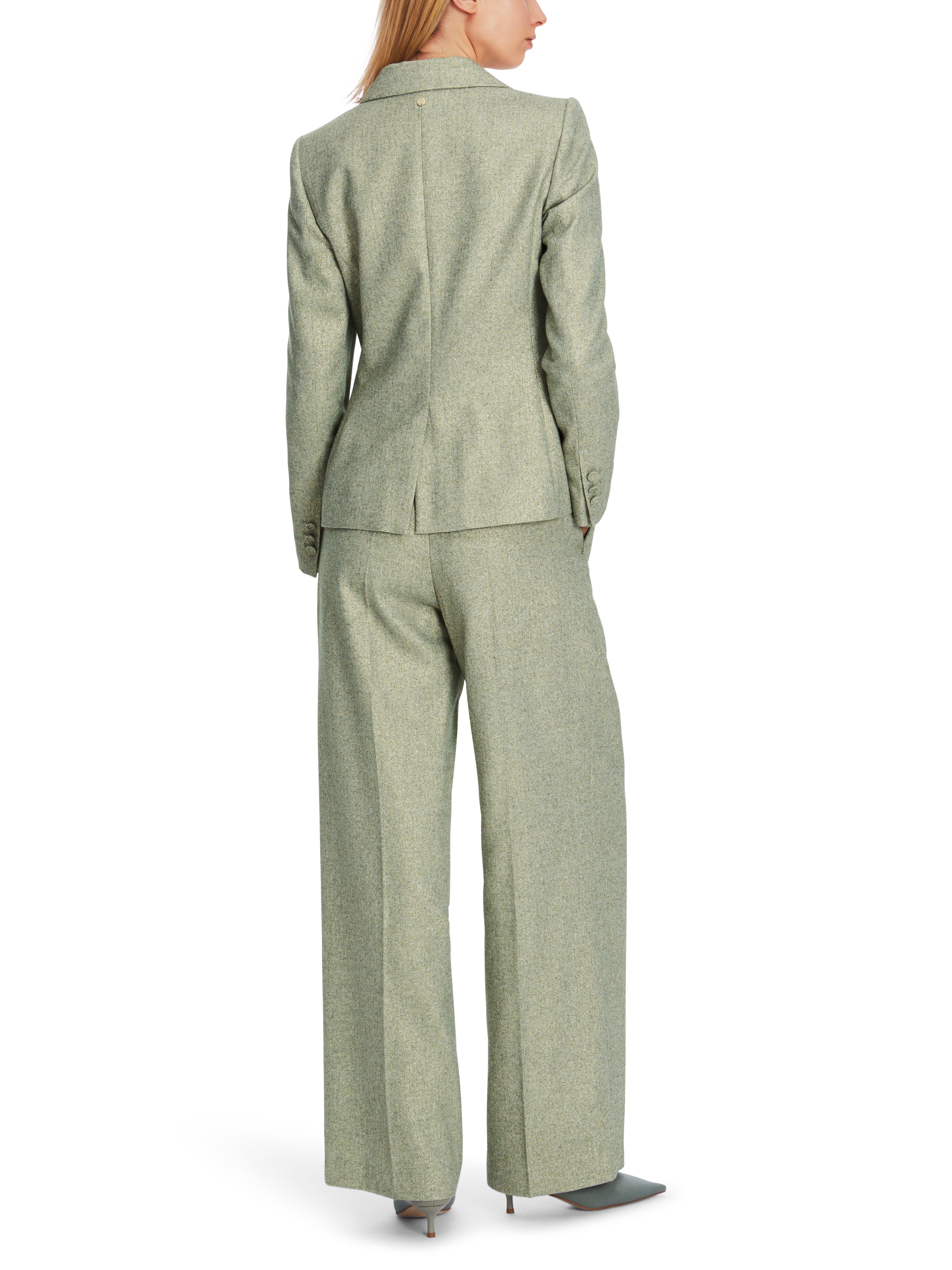 Fischgrat-Blazer mit Lurex-Details