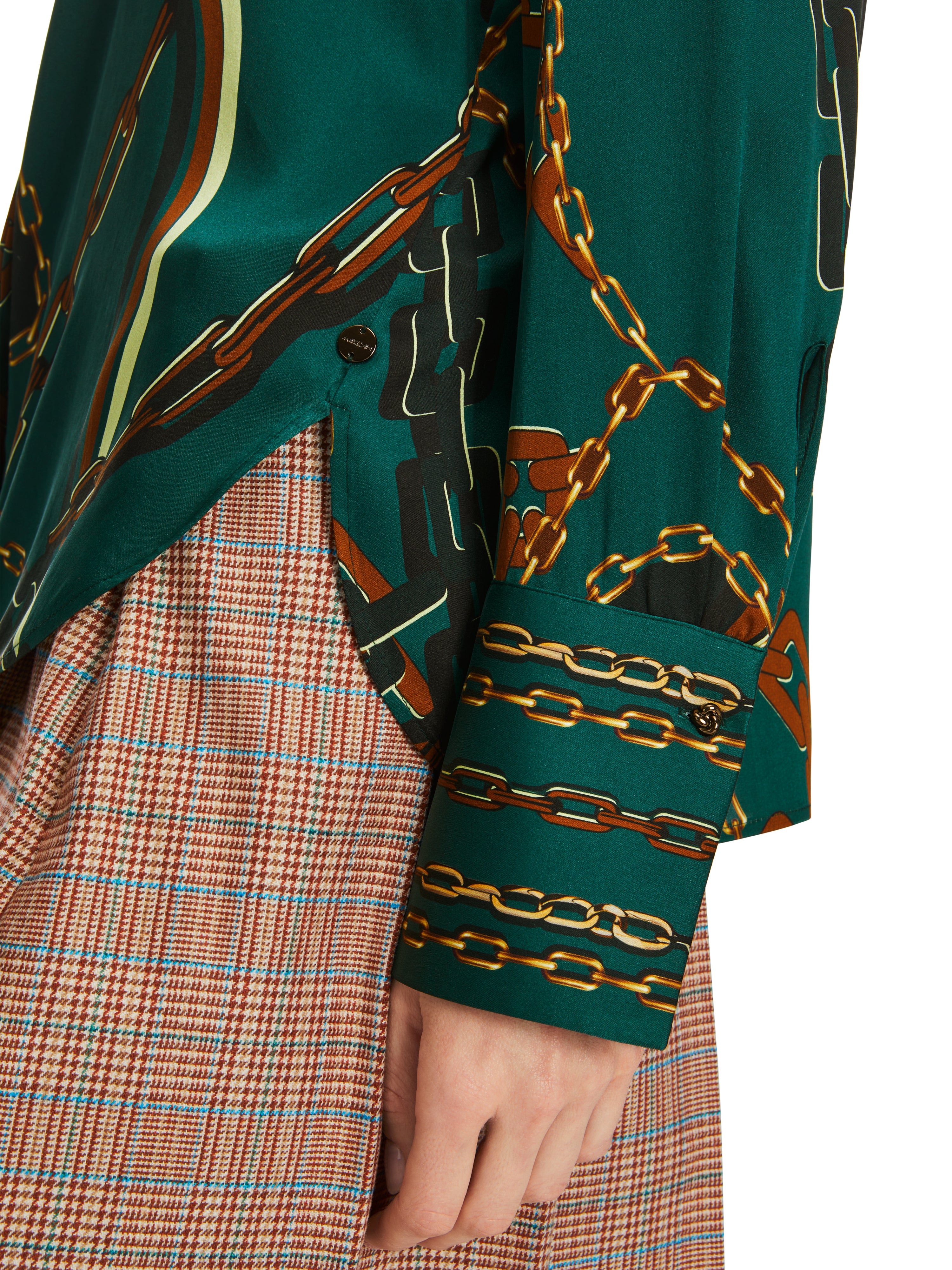 Marc Cain-Seidenbluse mit Ketten-Design-Hemden & Blusen-Black-Deal-Outlet-by-ARCHIVIST