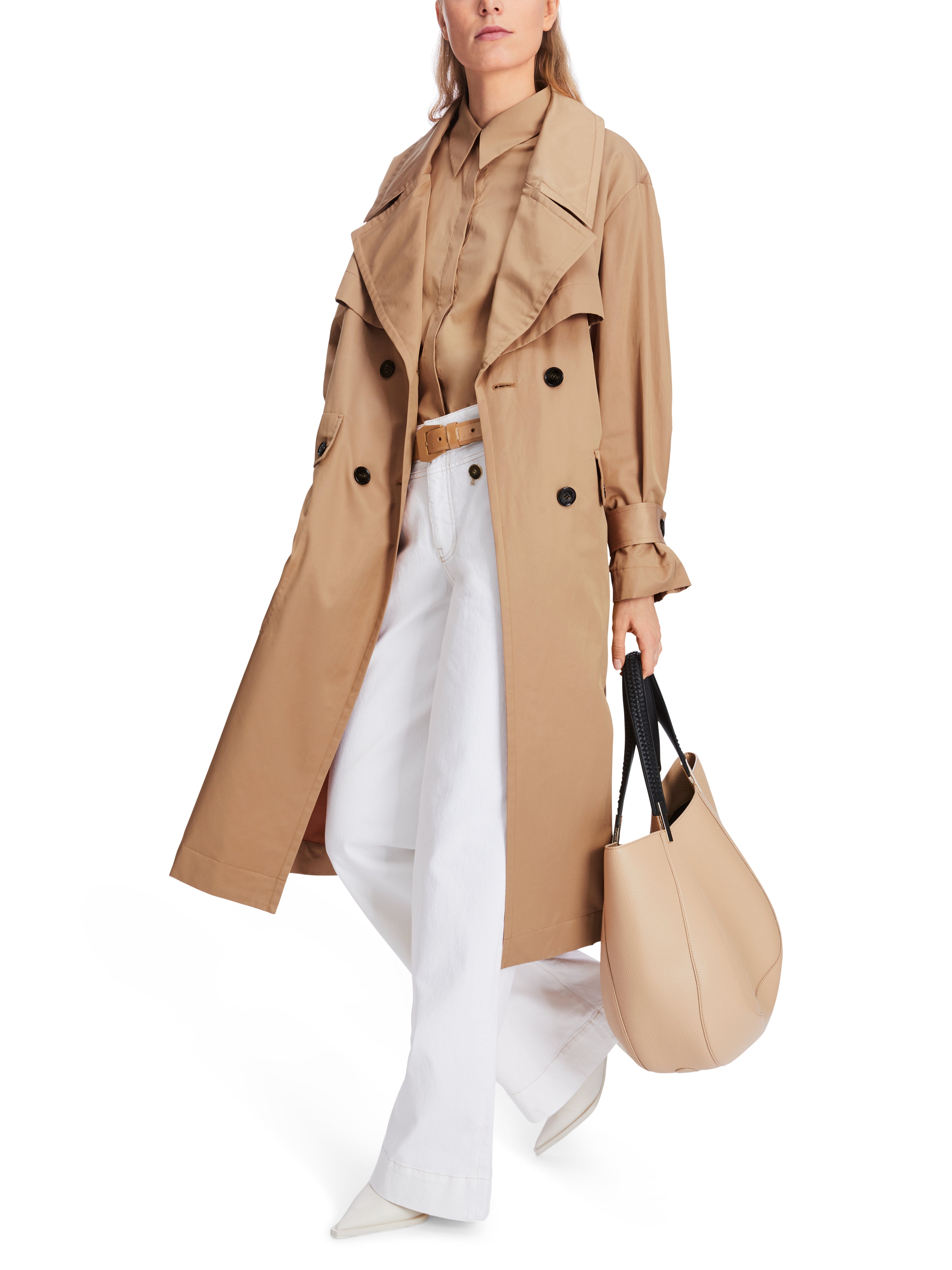 Marc Cain-Lässiger Trench-Coat-Jacken & Mäntel-Black-Deal-Outlet-by-ARCHIVIST