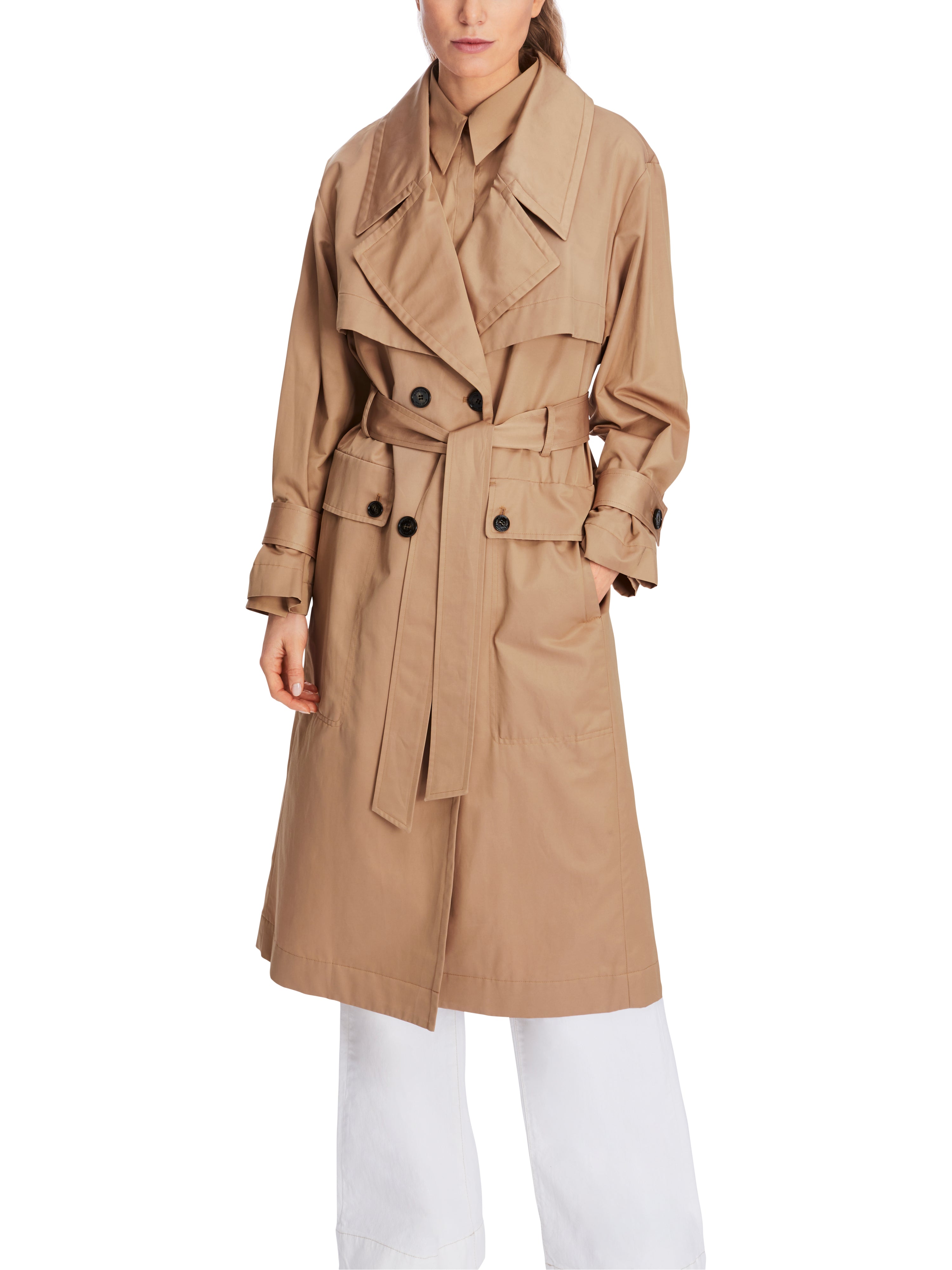 Marc Cain-Lässiger Trench-Coat-Jacken & Mäntel-Black-Deal-Outlet-by-ARCHIVIST