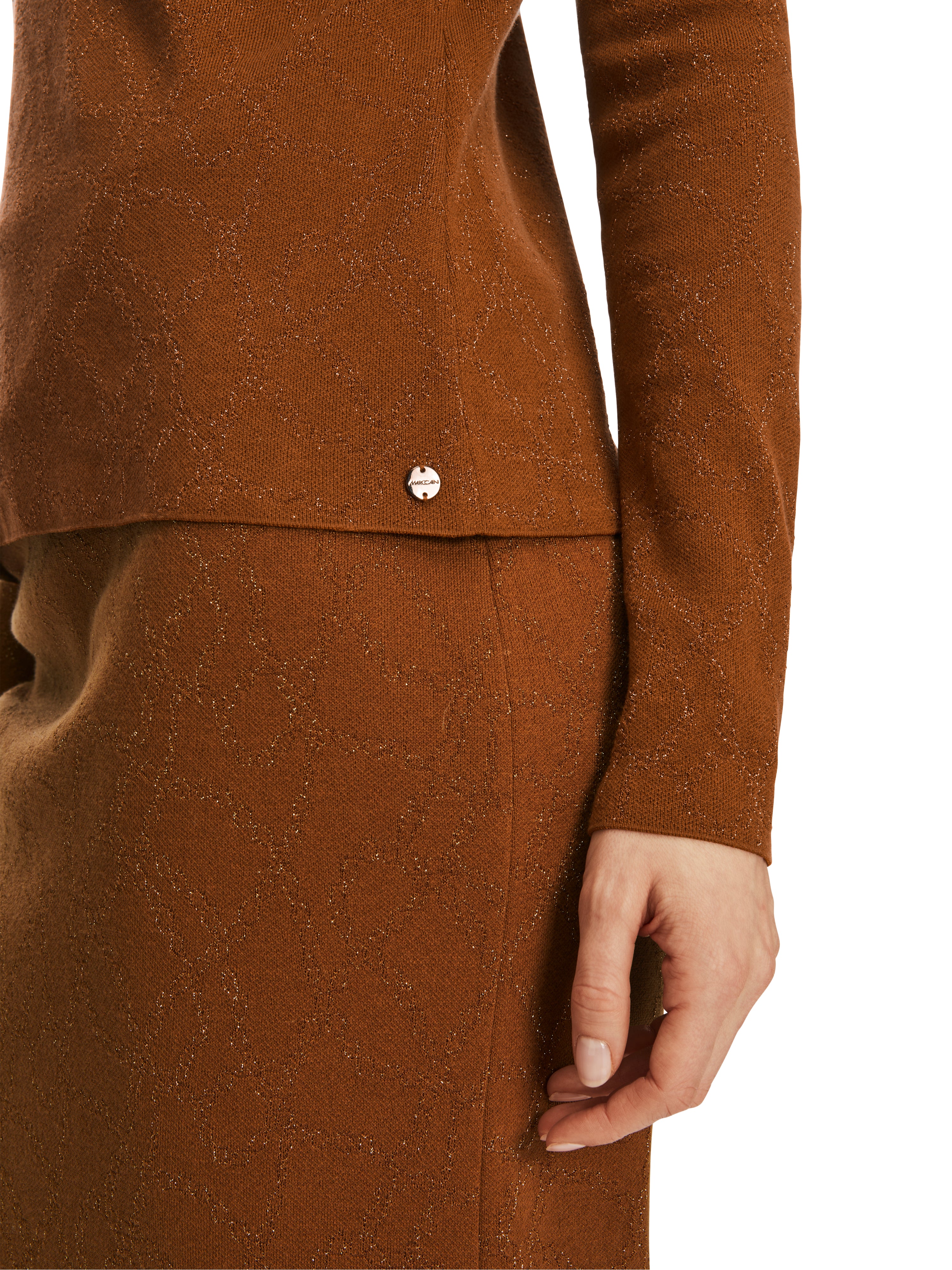 Marc Cain-Sweater "Rethink Together" mit Lurex-Strick & Pullover-Black-Deal-Outlet-by-ARCHIVIST