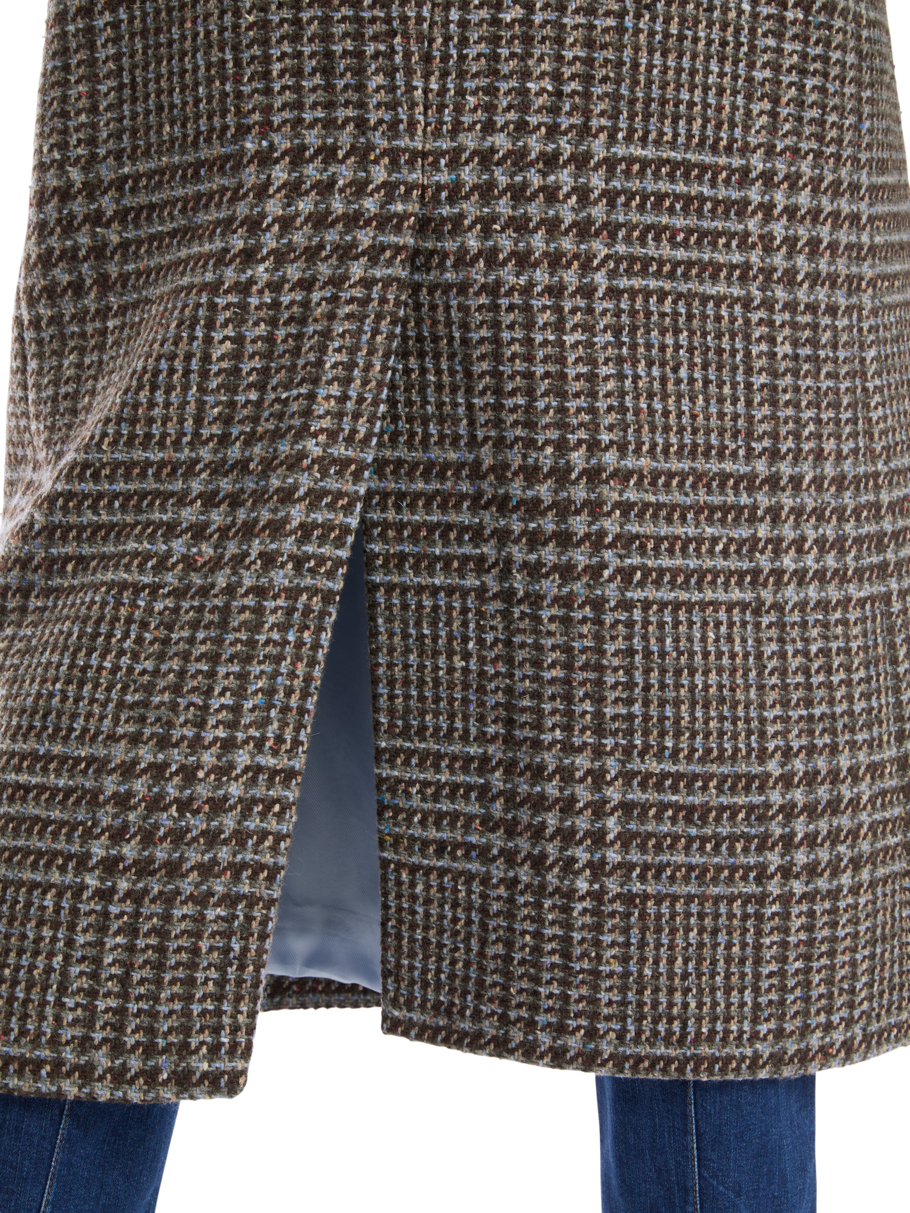 Marc Cain-Langer Blazer-Mantel in Vintage-Karo-Jacken & Mäntel-Black-Deal-Outlet-by-ARCHIVIST