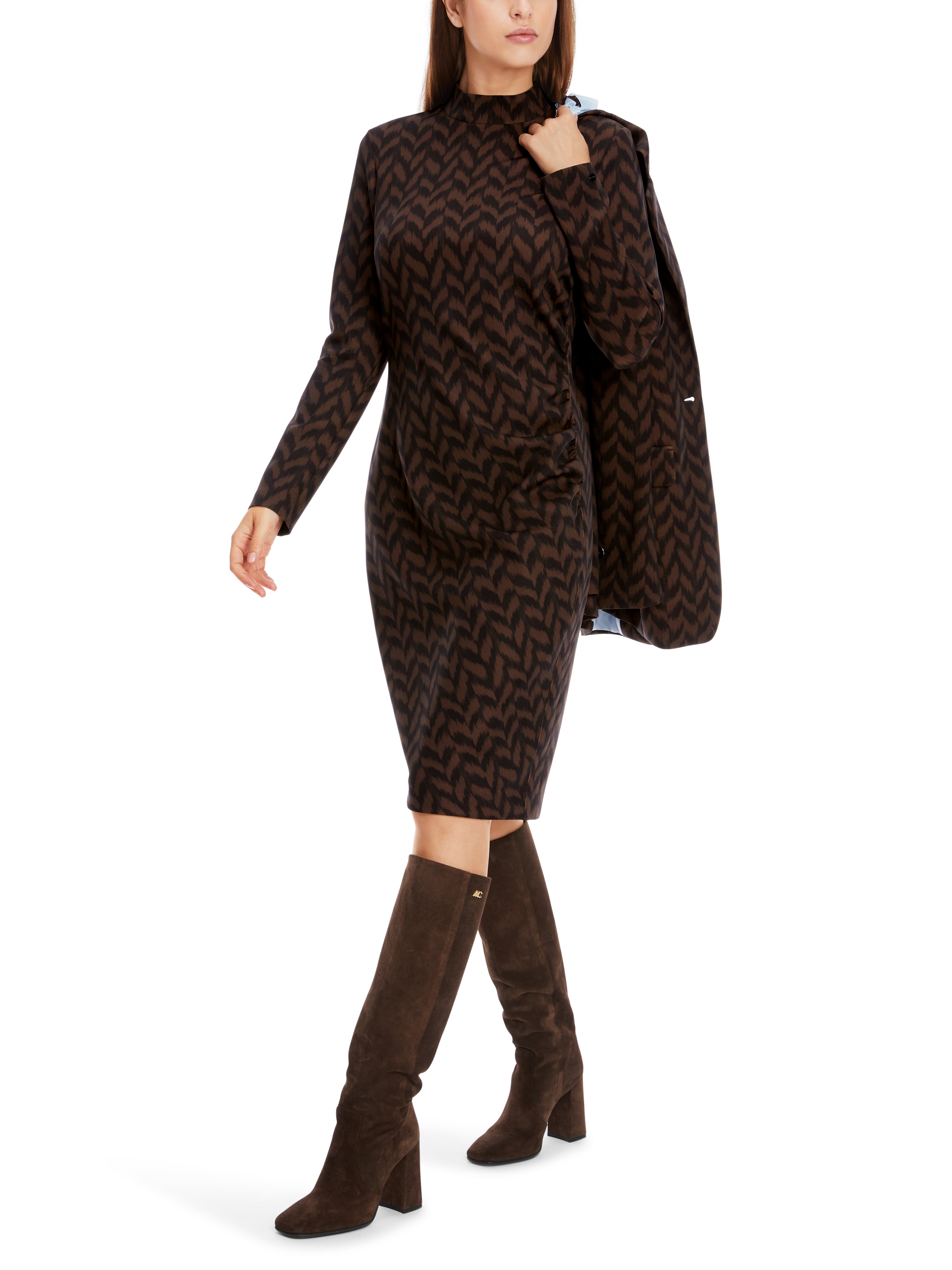 Marc Cain-Kurzes Kleid mit Drapierung-Kleider & Röcke-Black-Deal-Outlet-by-ARCHIVIST