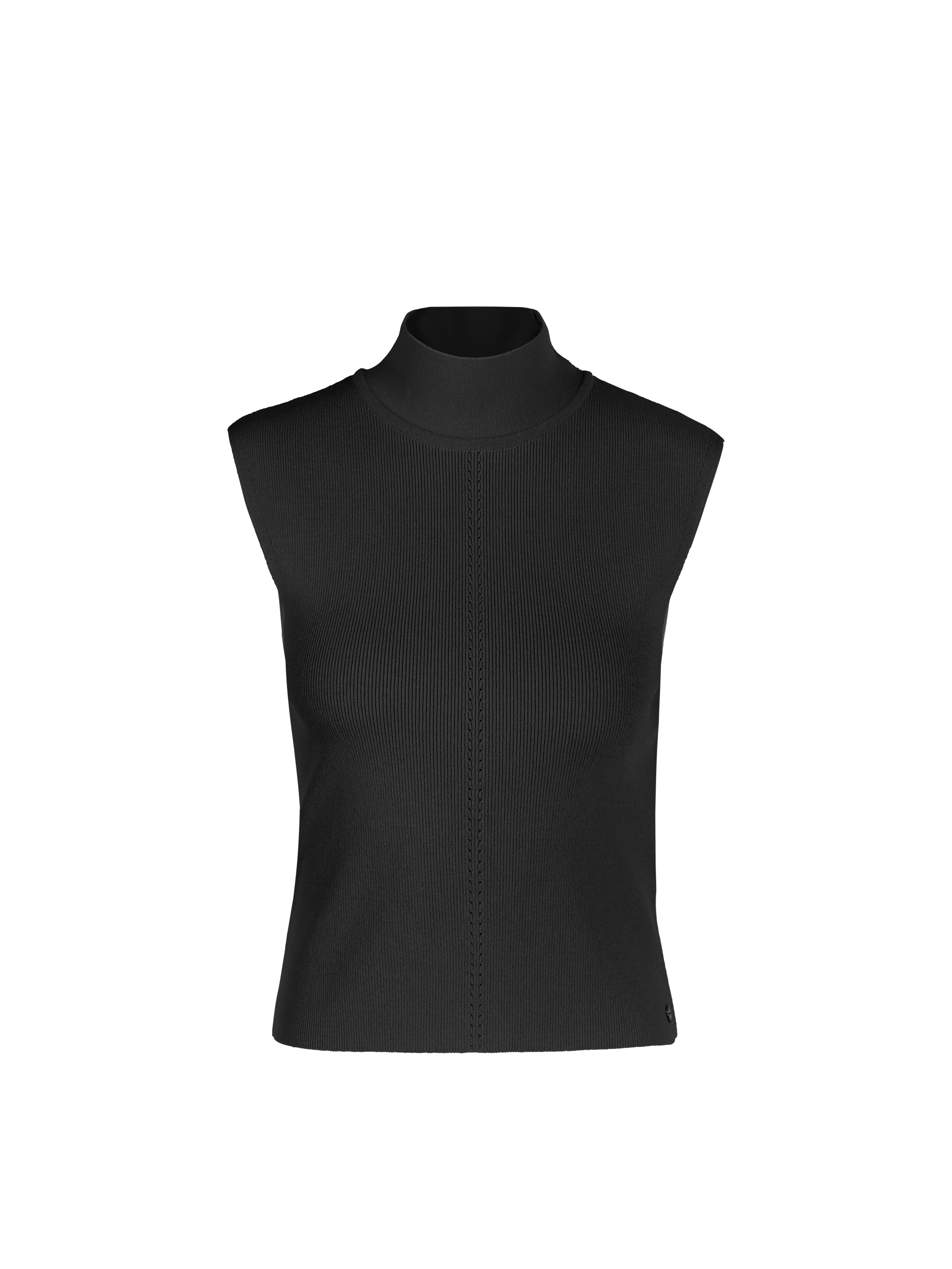 Marc Cain-Strick-Top "Rethink Together"-Shirts-Black-Deal-Outlet-by-ARCHIVIST