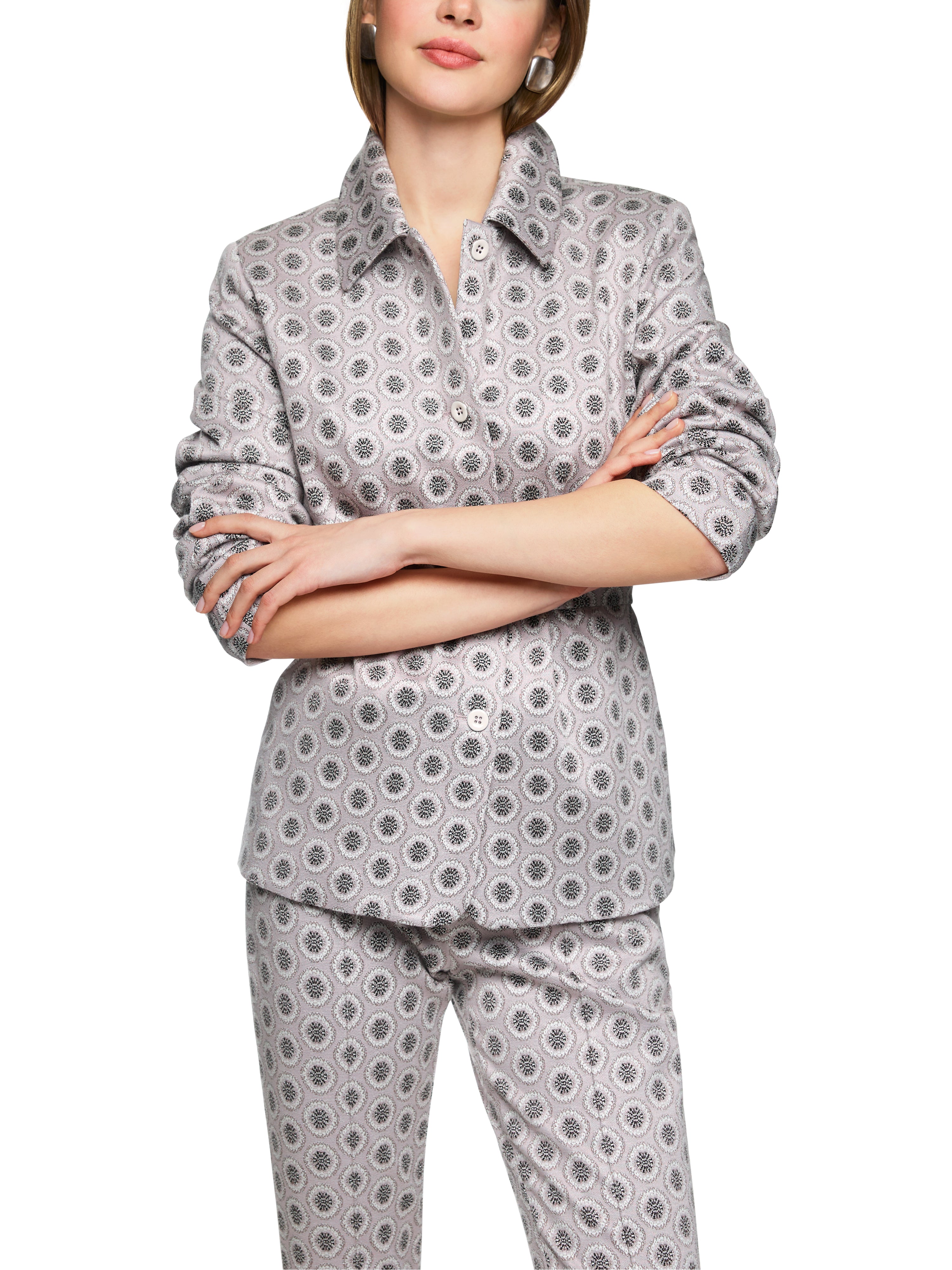 Kastenjacke mit Taillengürtel