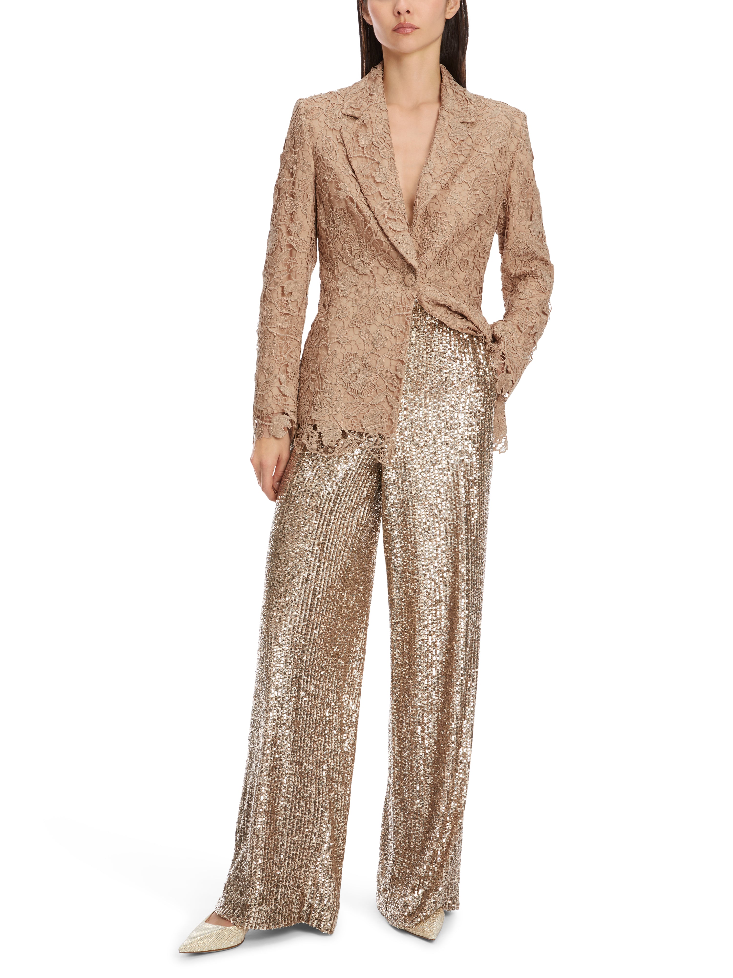 Marc Cain-Blazer in Guipure-Spitze-Jacken & Mäntel-Black-Deal-Outlet-by-ARCHIVIST