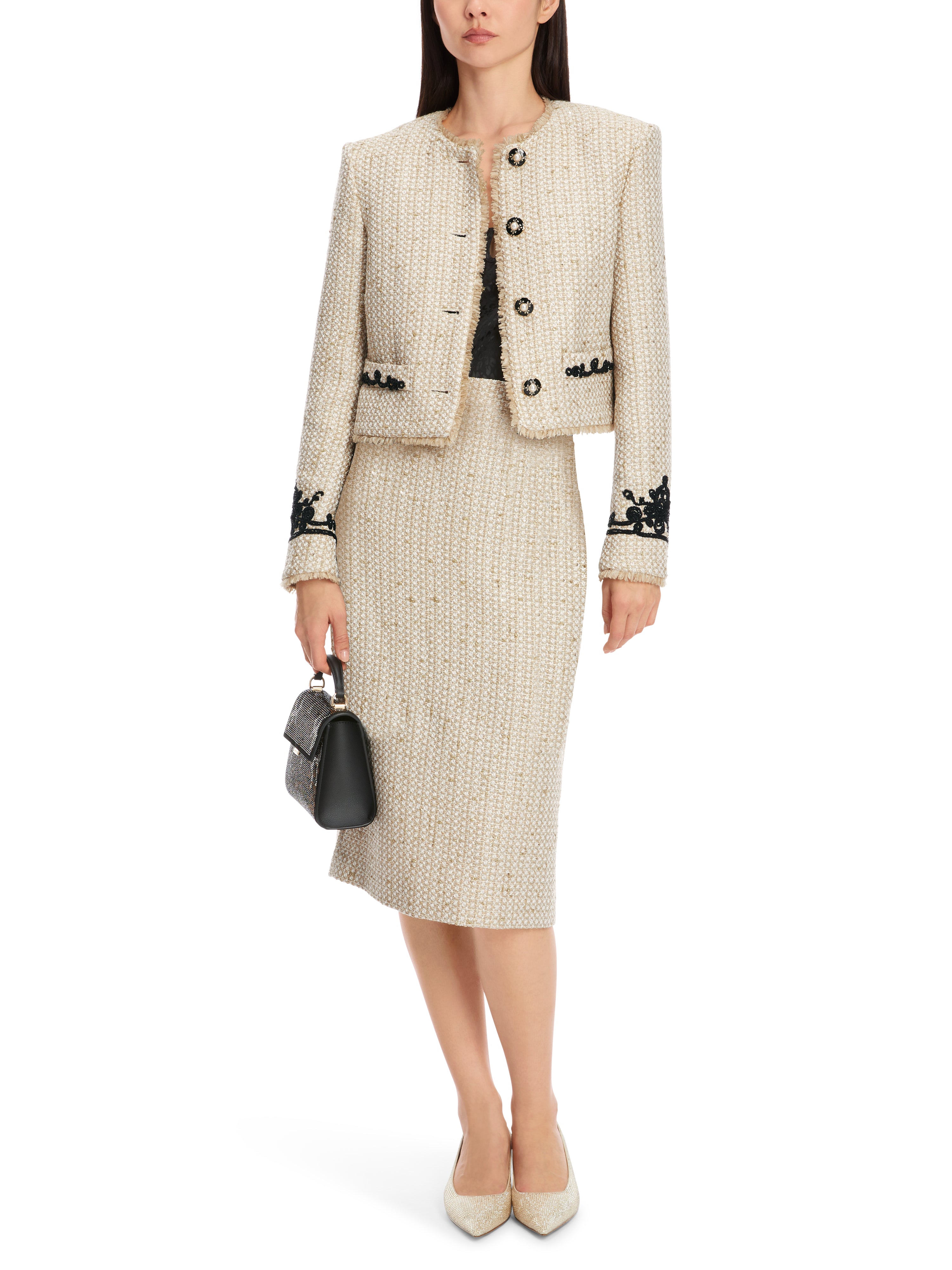 Marc Cain-Rock mit Glitzer-Details-Kleider & Röcke-Black-Deal-Outlet-by-ARCHIVIST