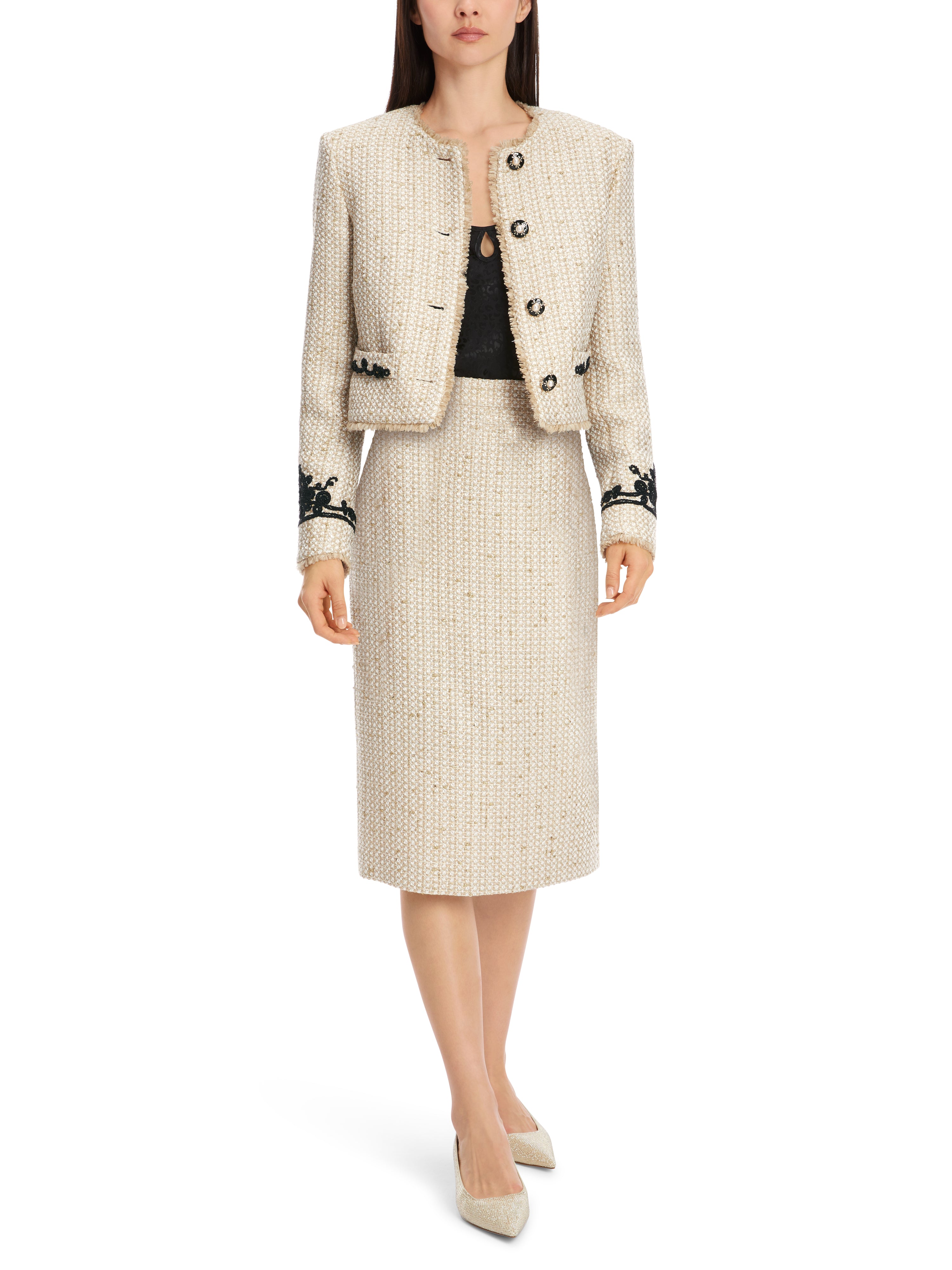 Marc Cain-Rock mit Glitzer-Details-Kleider & Röcke-Black-Deal-Outlet-by-ARCHIVIST