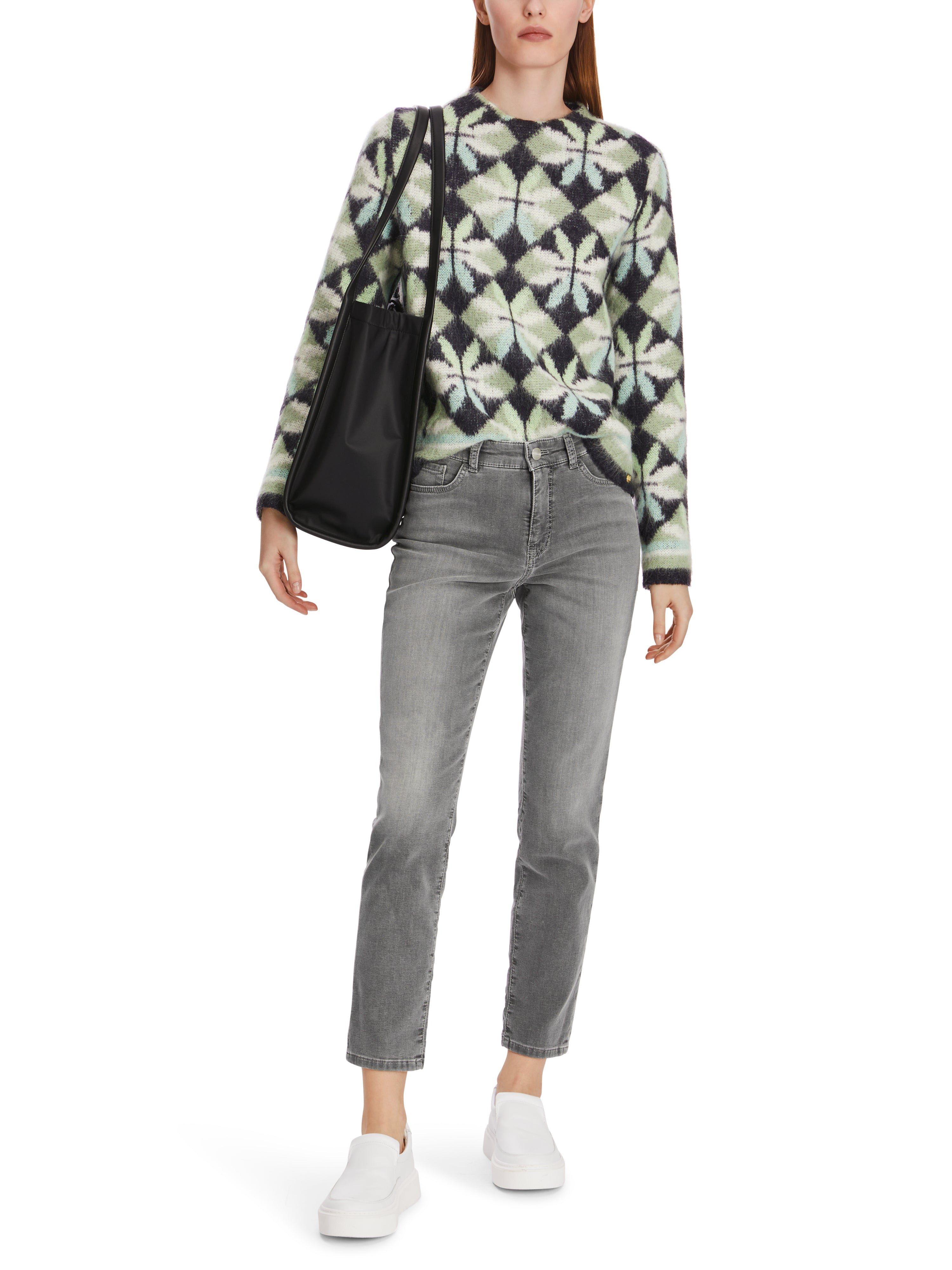 Marc Cain-Jeans SILEA in samtweichem Cottonstretch-Hosen-Black-Deal-Outlet-by-ARCHIVIST