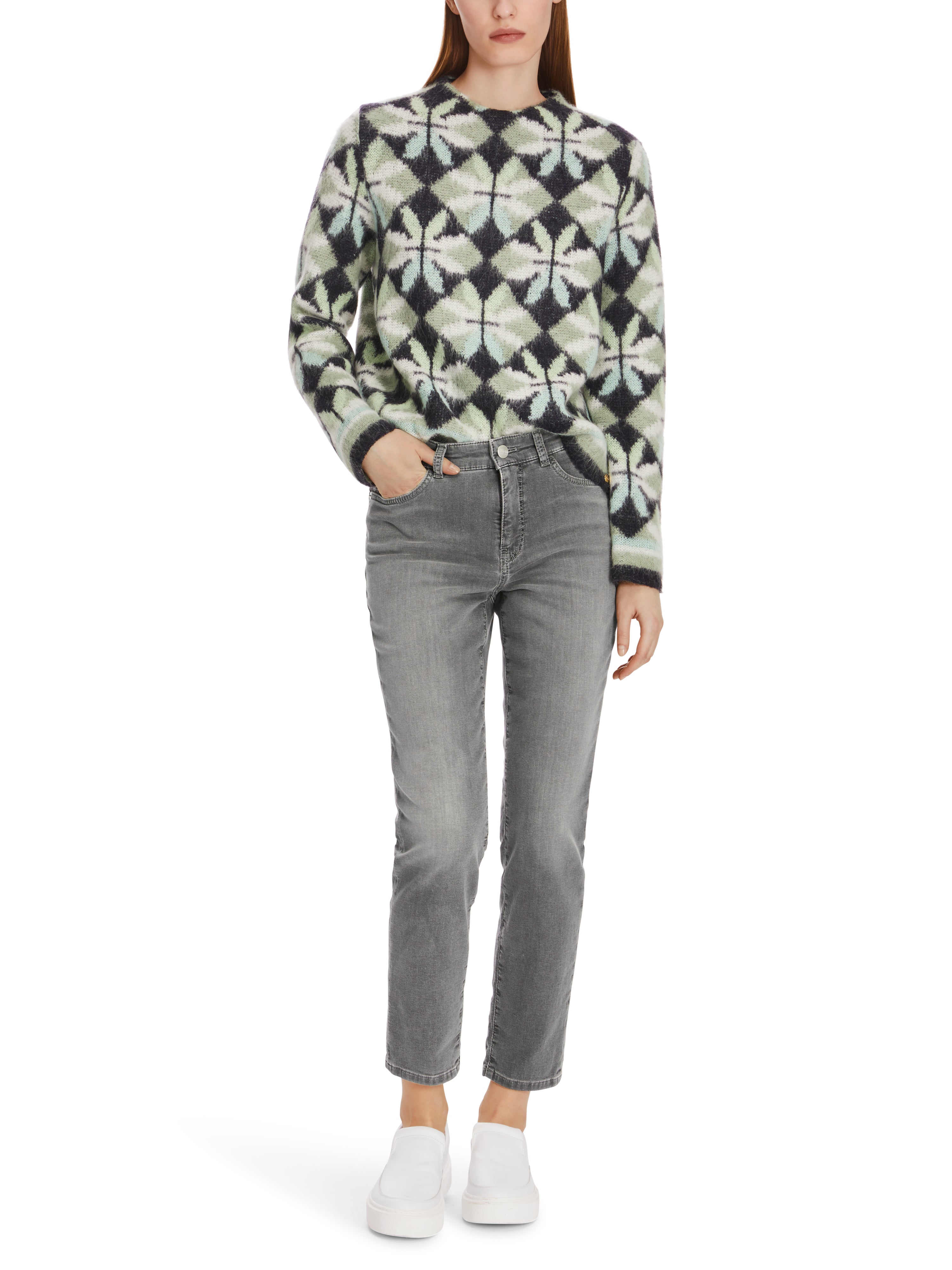 Marc Cain-Jeans SILEA in samtweichem Cottonstretch-Hosen-Black-Deal-Outlet-by-ARCHIVIST