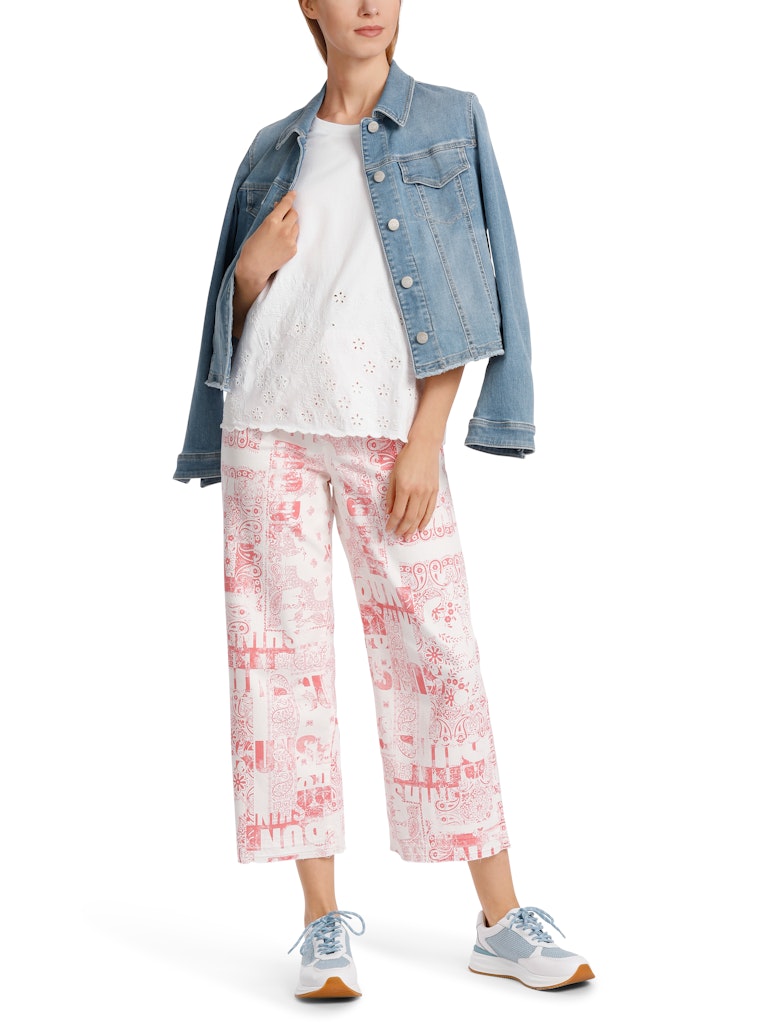 Marc Cain-T-Shirt mit Lochstickerei-Shirts-Black-Deal-Outlet-by-ARCHIVIST