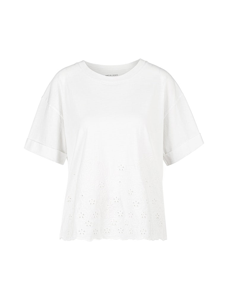 Marc Cain-T-Shirt mit Lochstickerei-Shirts-Black-Deal-Outlet-by-ARCHIVIST