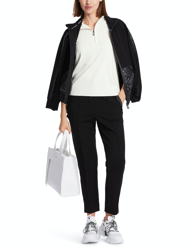 Sweater mit Zipp "Rethink Together"