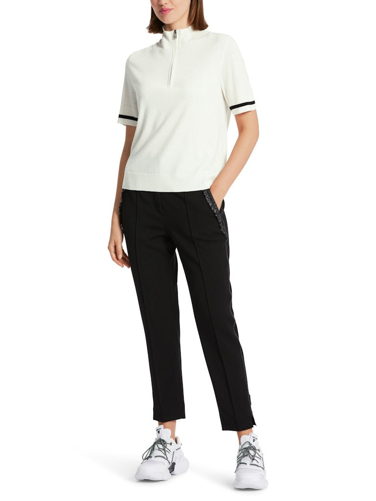 Sweater mit Zipp "Rethink Together"