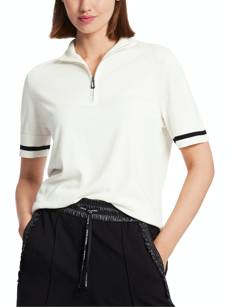 Sweater mit Zipp "Rethink Together"