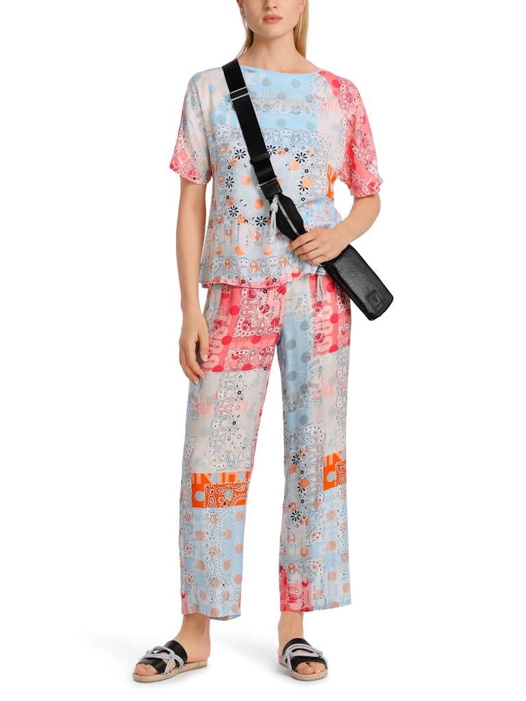 Bedruckte Bluse "Rethink Together"