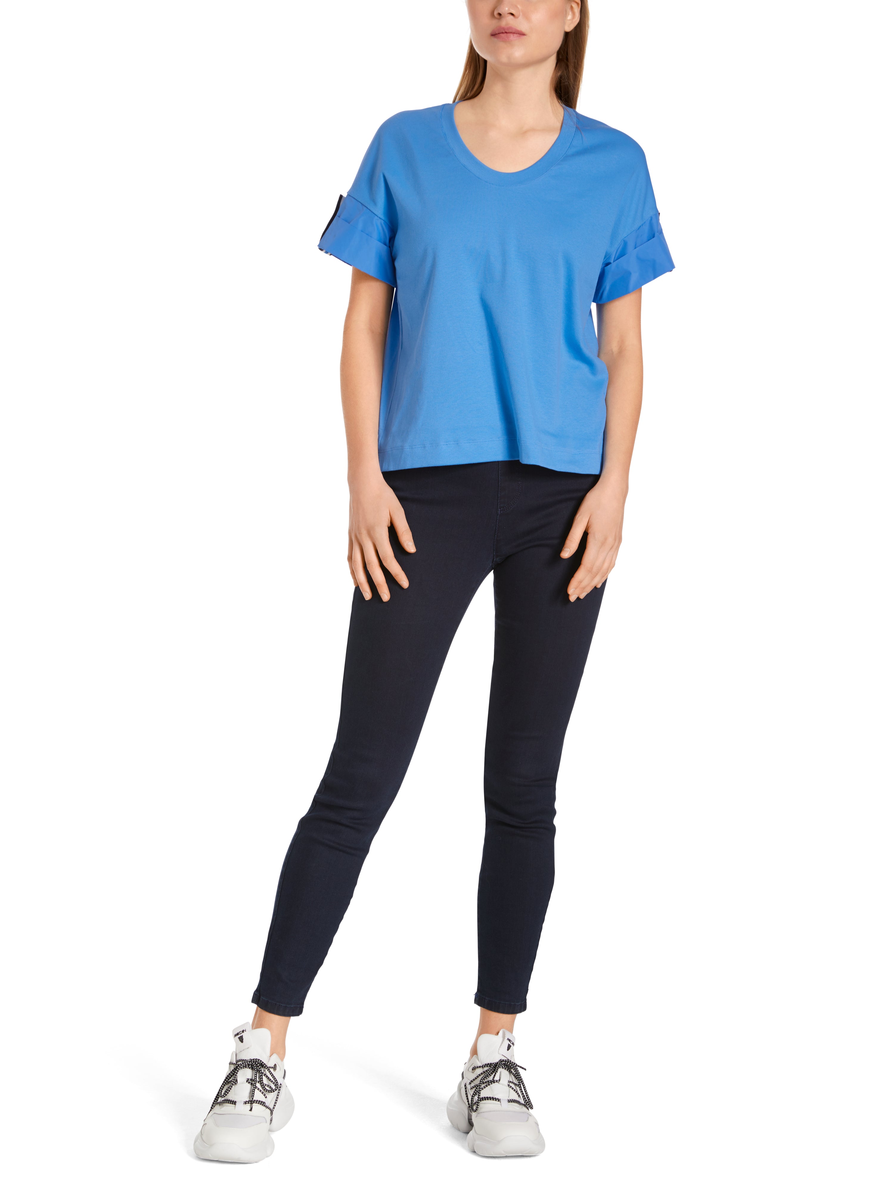 Marc Cain-T-Shirt im Materialmix-Shirts-Black-Deal-Outlet-by-ARCHIVIST