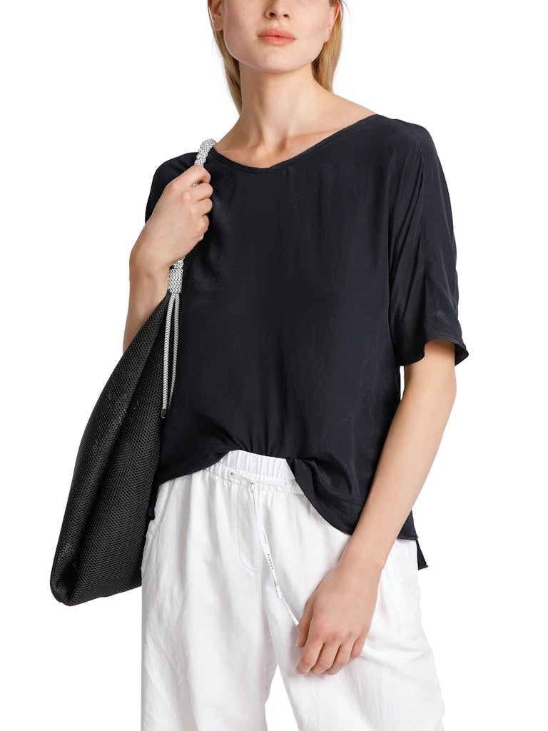 Unifarbene Schlupfbluse