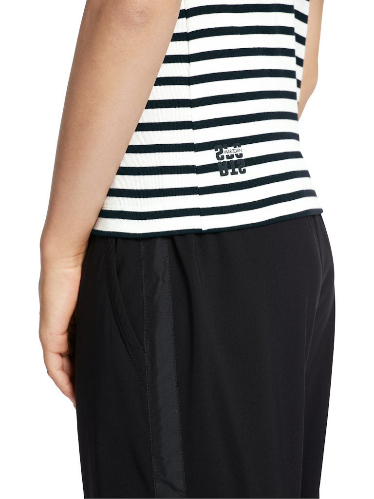 Bluse im Materialmix