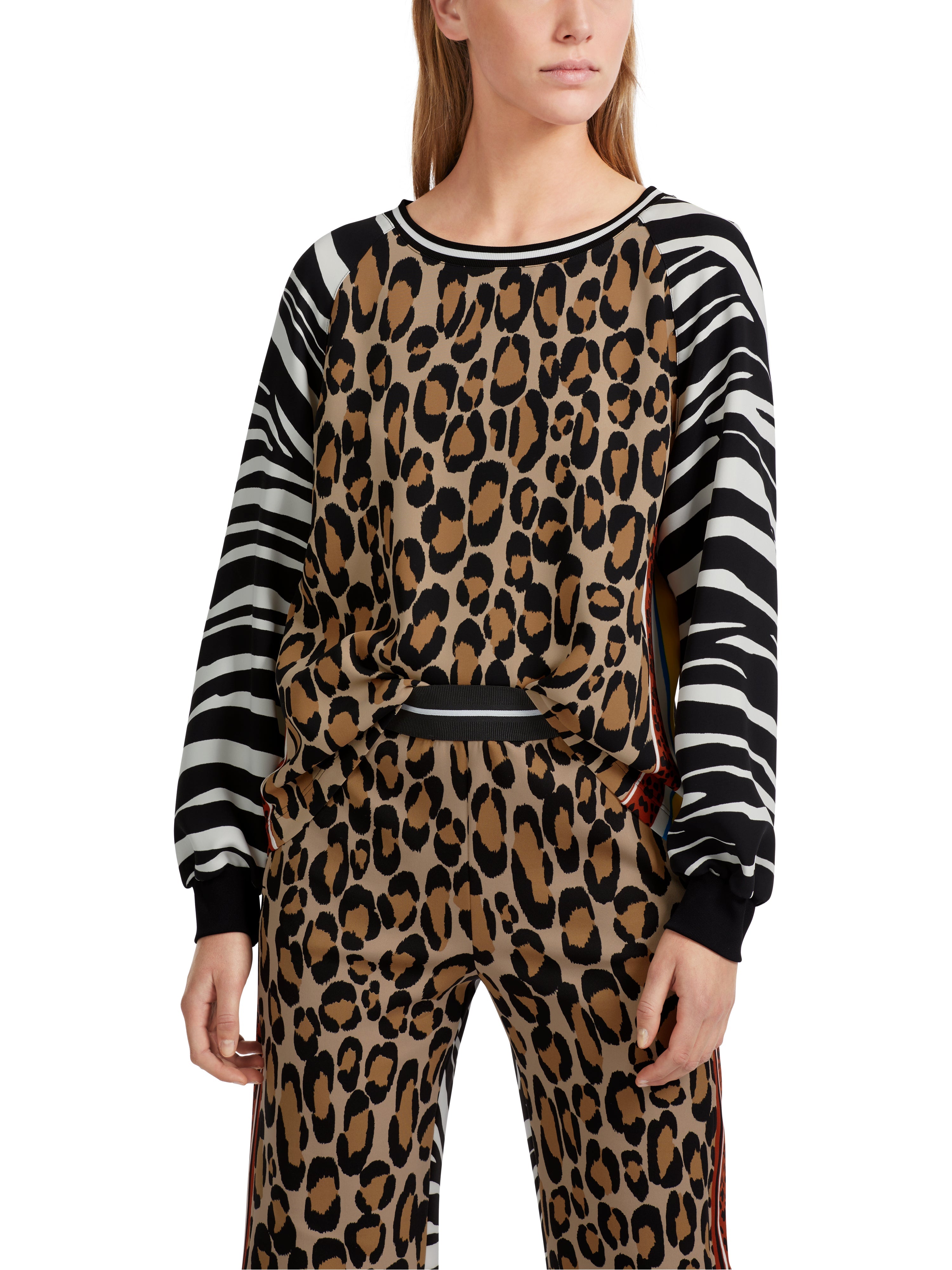 Marc Cain-Bluse mit Zebra- und Leo-Print-ARCHIVIST