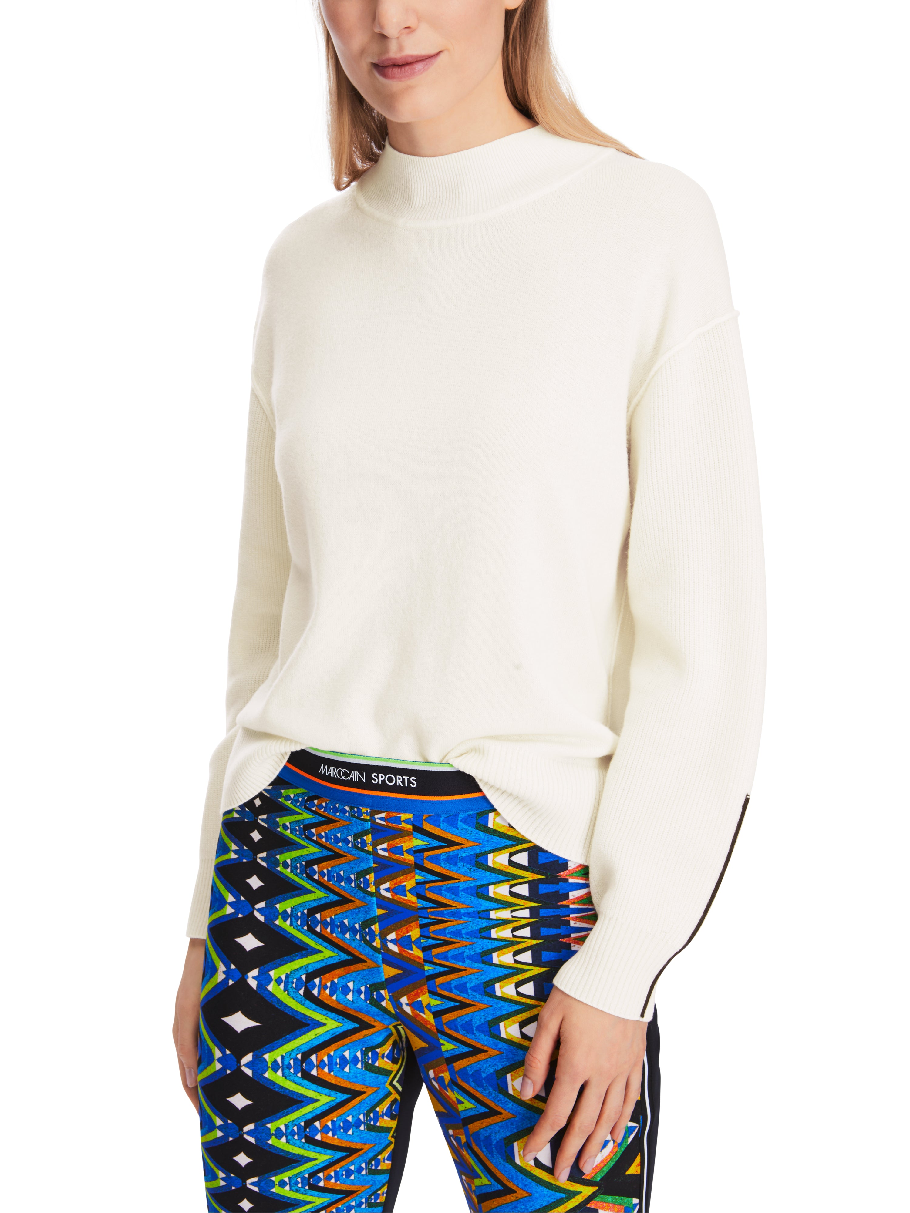 Marc Cain-Oversized Sweater "Rethink Together"-Strick & Pullover-Black-Deal-Outlet-by-ARCHIVIST