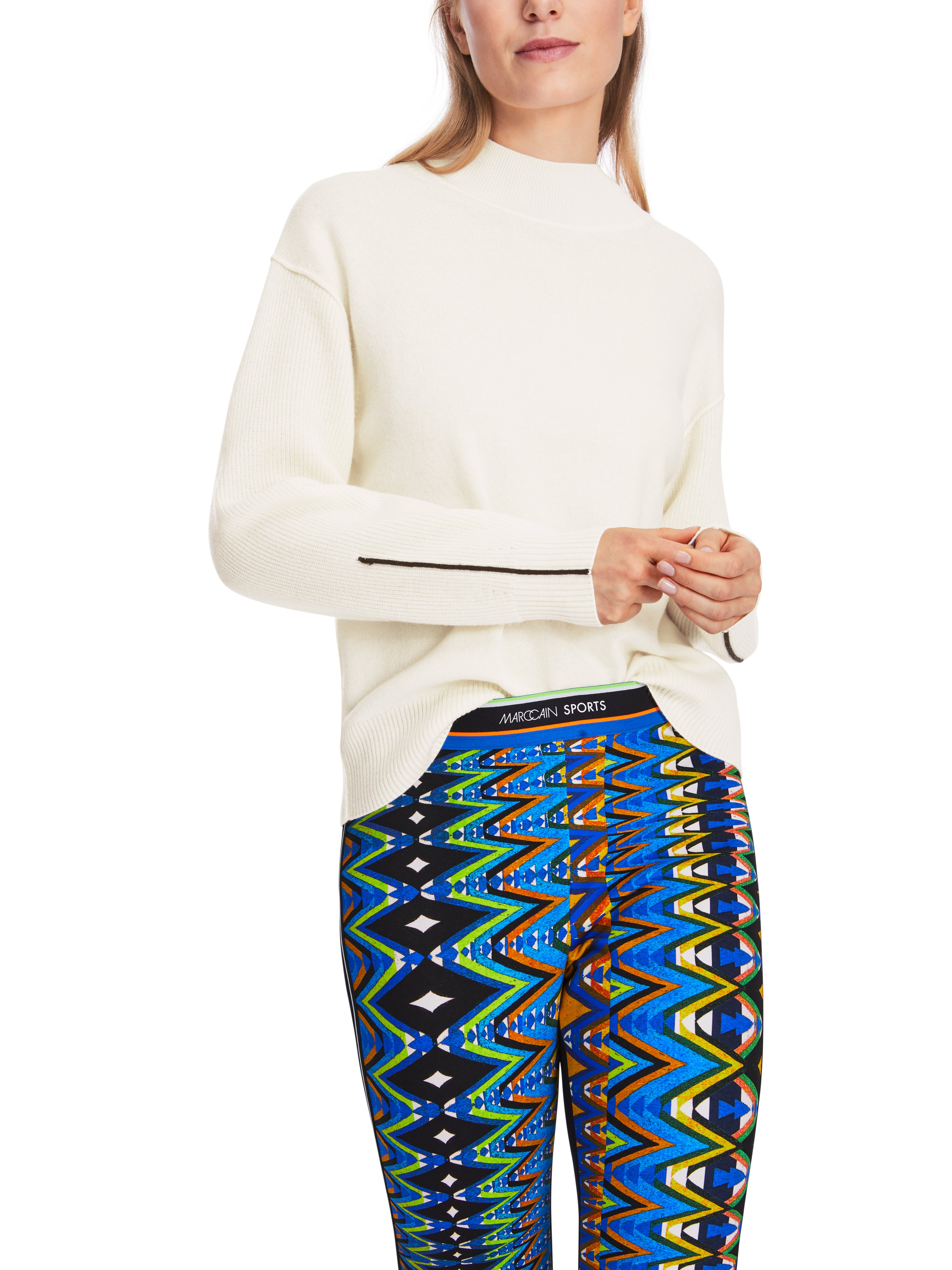 Marc Cain-Oversized Sweater "Rethink Together"-Strick & Pullover-Black-Deal-Outlet-by-ARCHIVIST