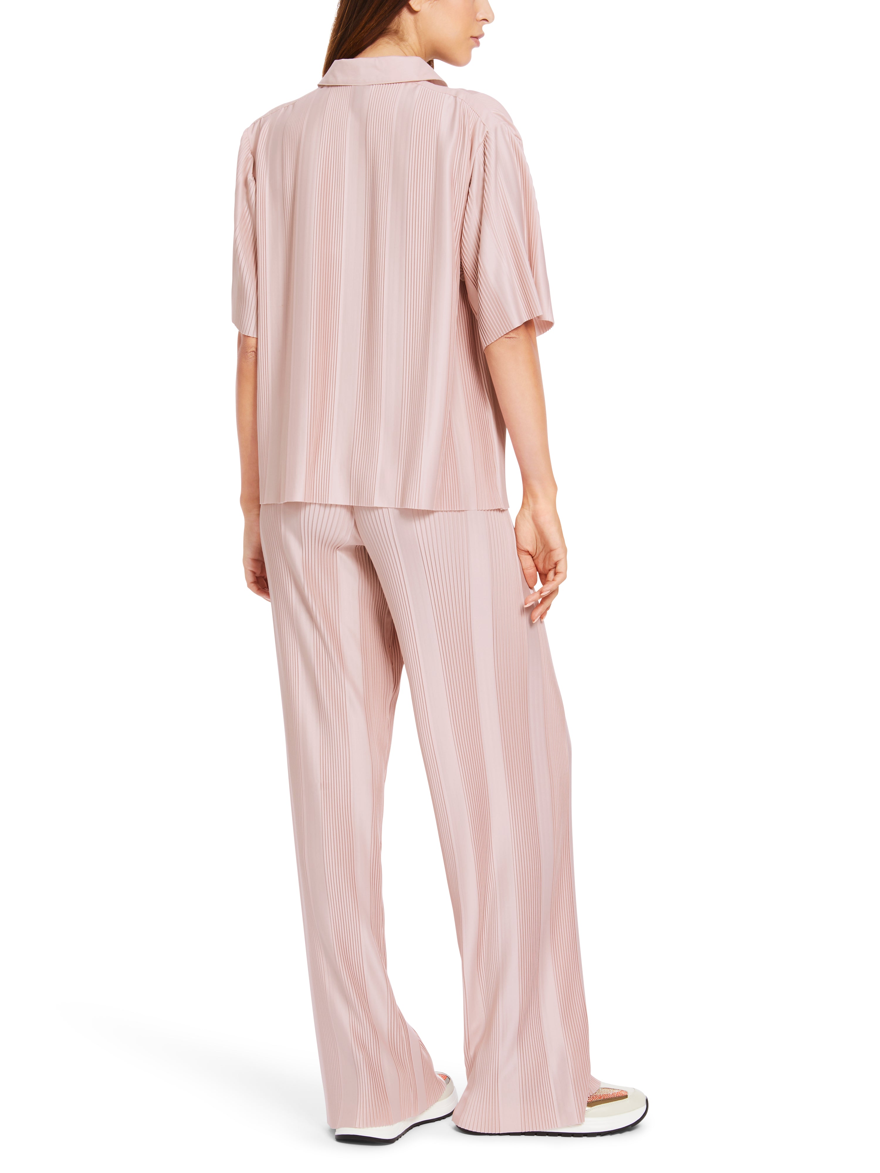 Marc Cain-Cropped Poloshirt mit Plissee-Shirts-Black-Deal-Outlet-by-ARCHIVIST