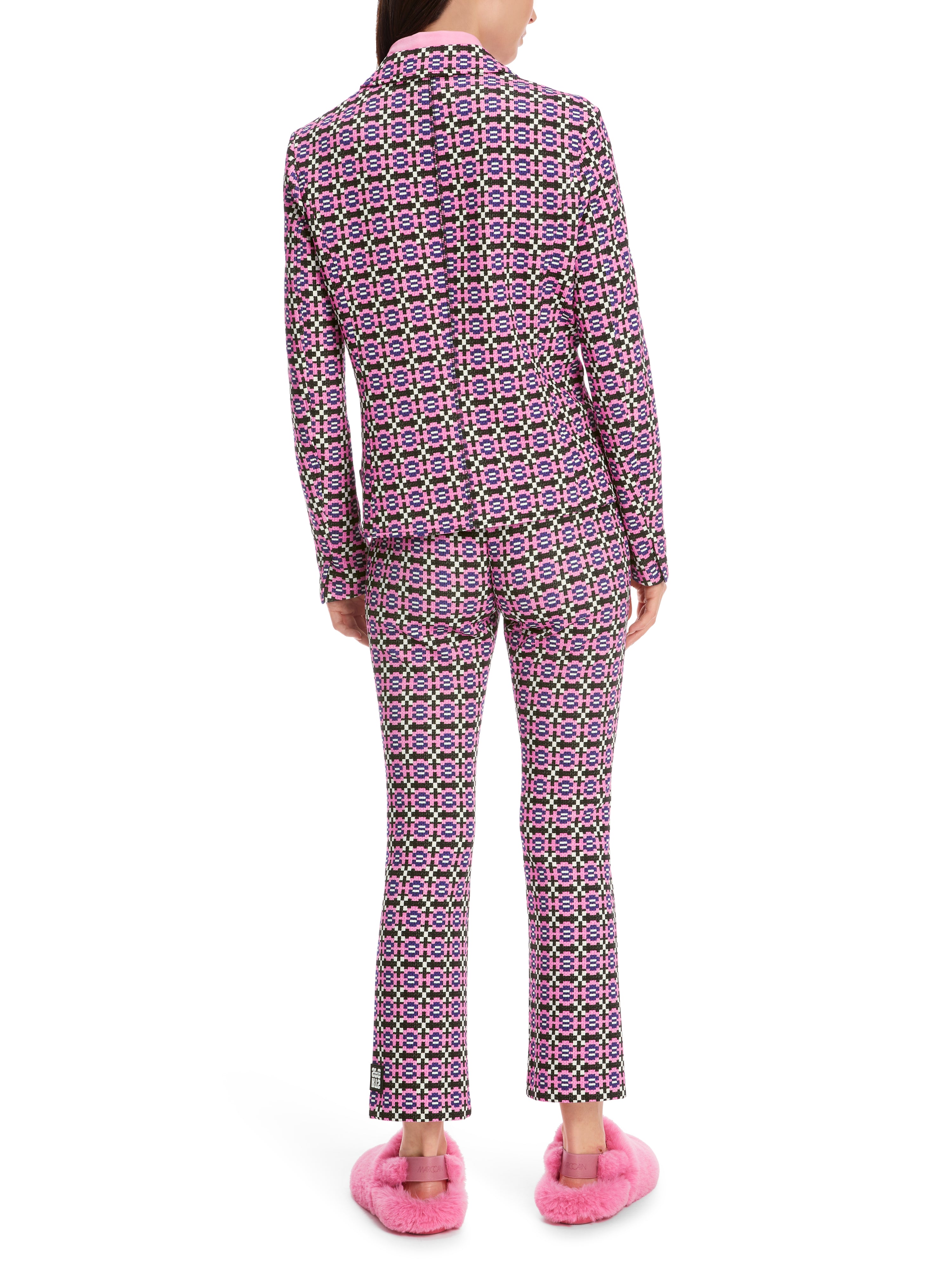 Marc Cain-Scuba-Jersey-Blazer im Knitjag-Dessin-Jacken & Mäntel-Black-Deal-Outlet-by-ARCHIVIST