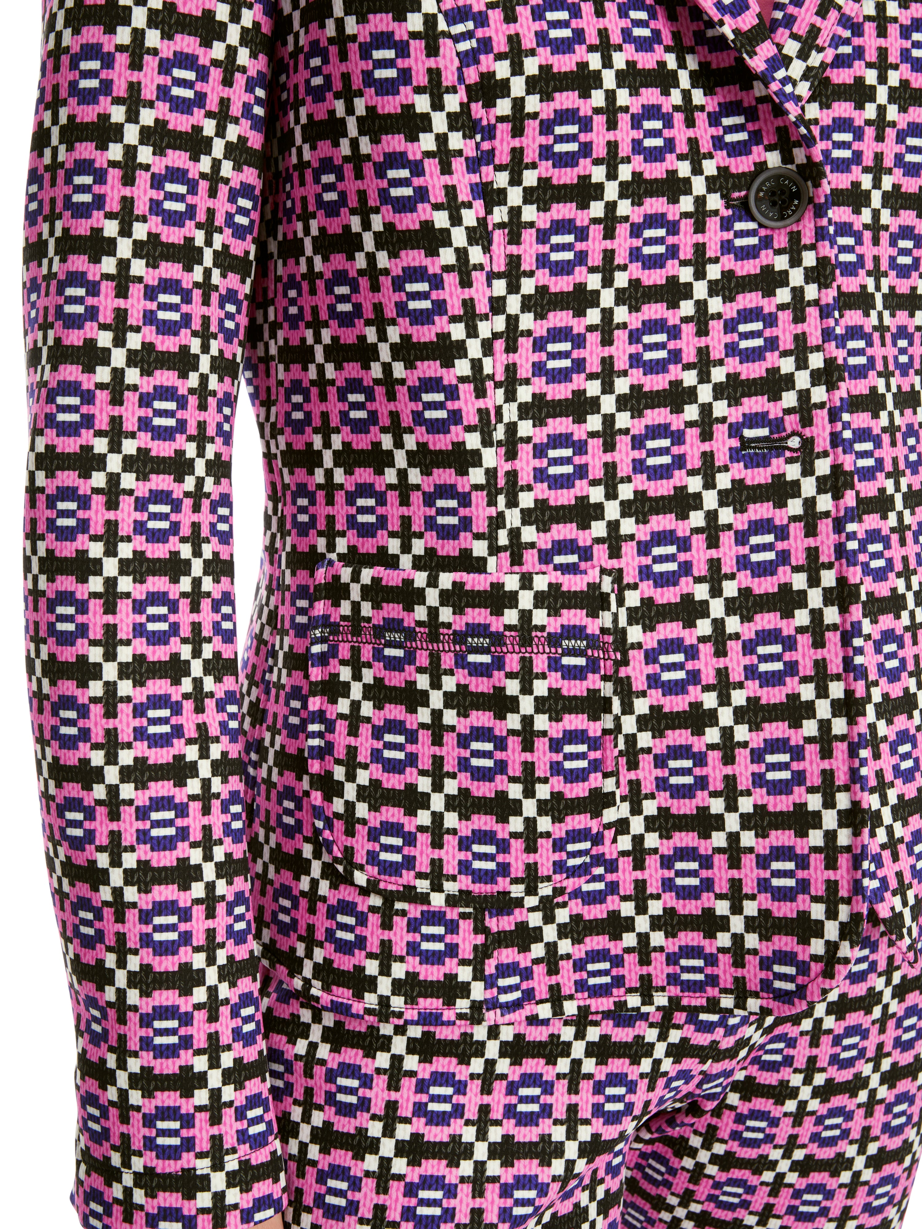 Marc Cain-Scuba-Jersey-Blazer im Knitjag-Dessin-Jacken & Mäntel-Black-Deal-Outlet-by-ARCHIVIST