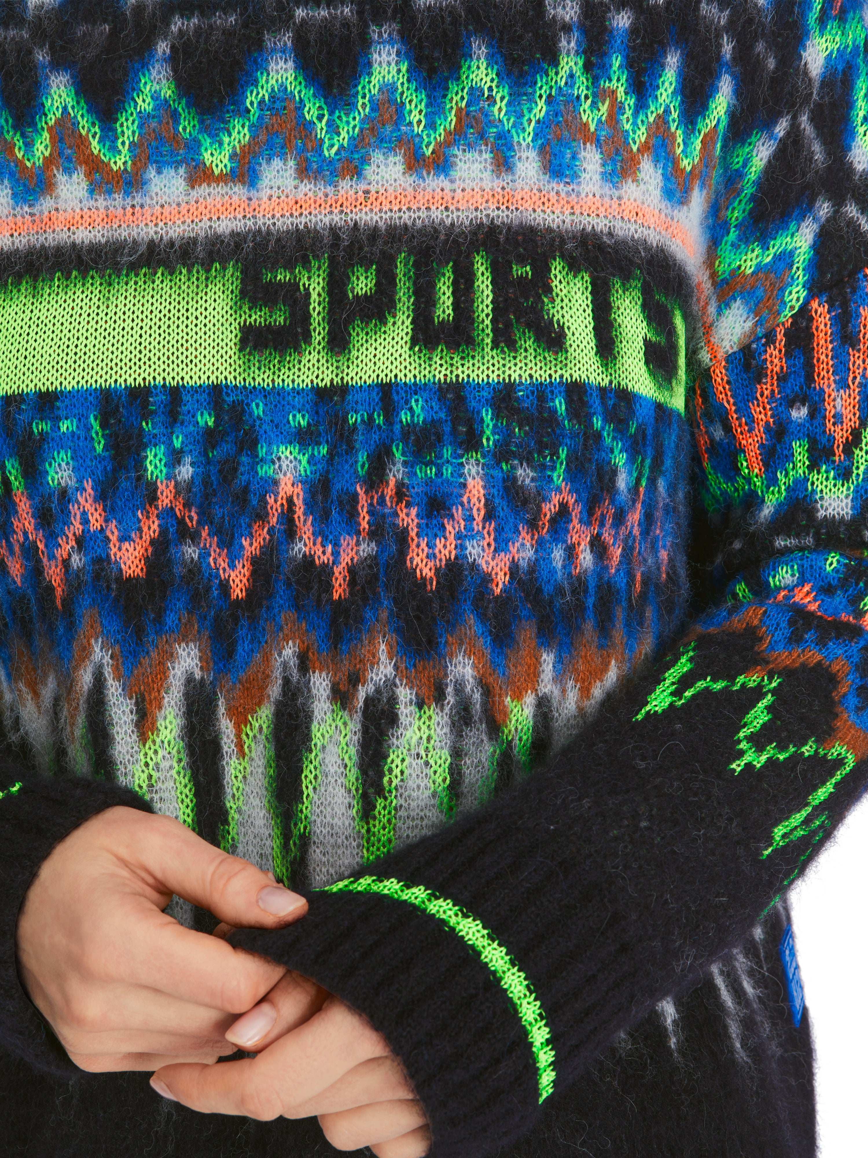 Marc Cain-Jacquard-Sweater Knitted in Germany-Strick & Pullover-Black-Deal-Outlet-by-ARCHIVIST