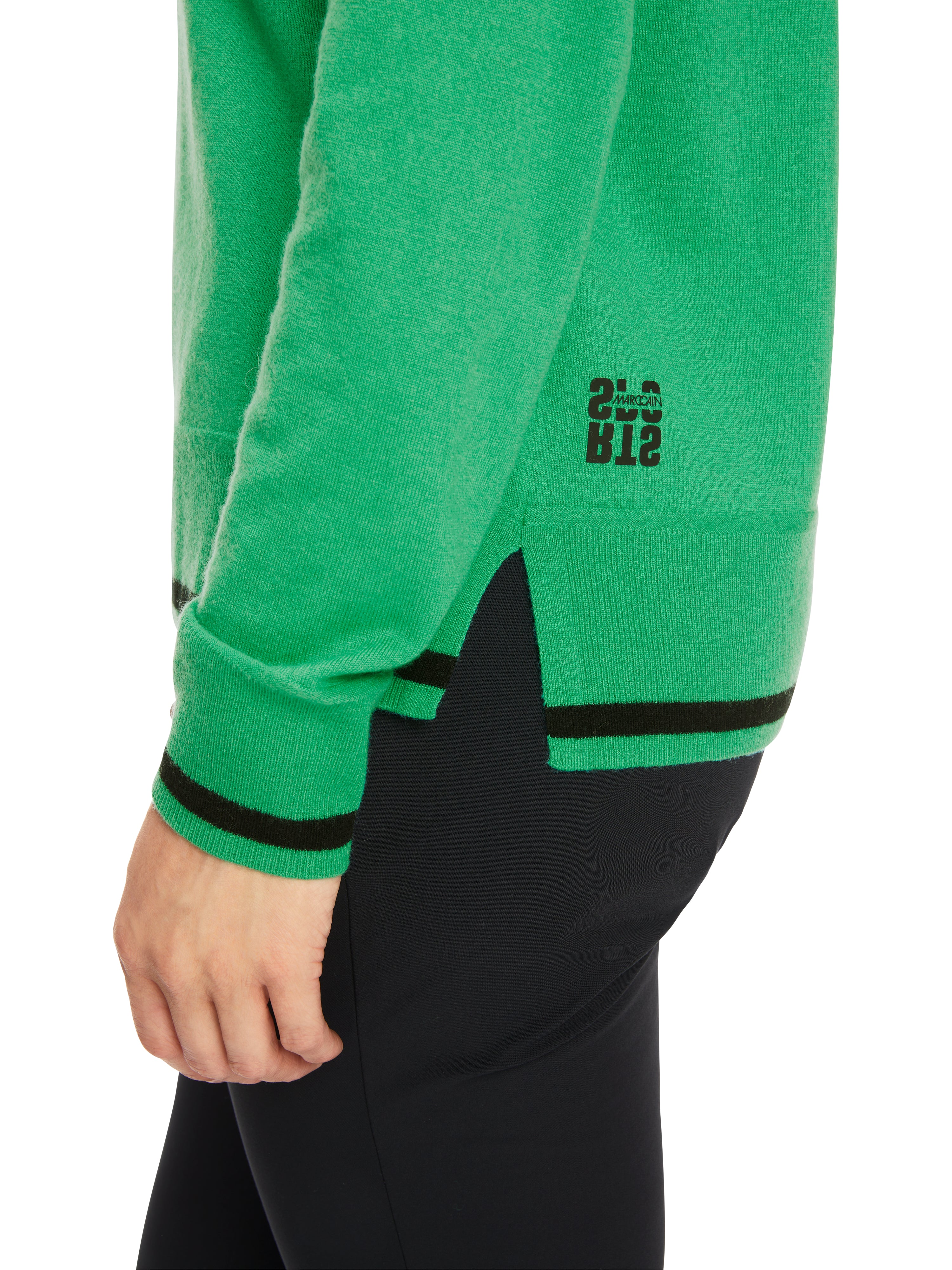 Marc Cain-Crew-Neck-Pullover "Rethink Together"-Strick & Pullover-Black-Deal-Outlet-by-ARCHIVIST