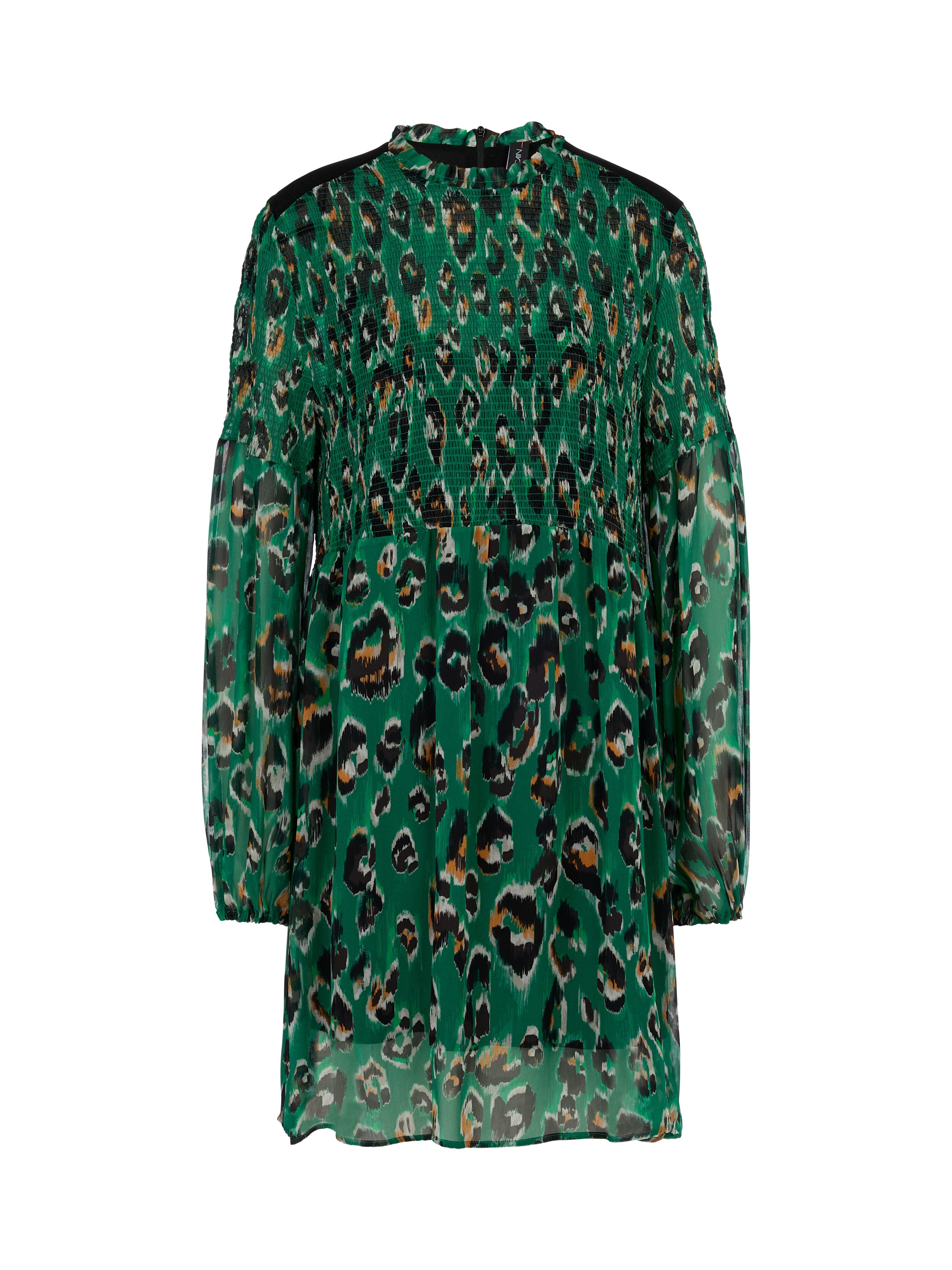 Marc Cain-Gesmoktes Greo-Print-Kleid-Kleider & Röcke-Black-Deal-Outlet-by-ARCHIVIST