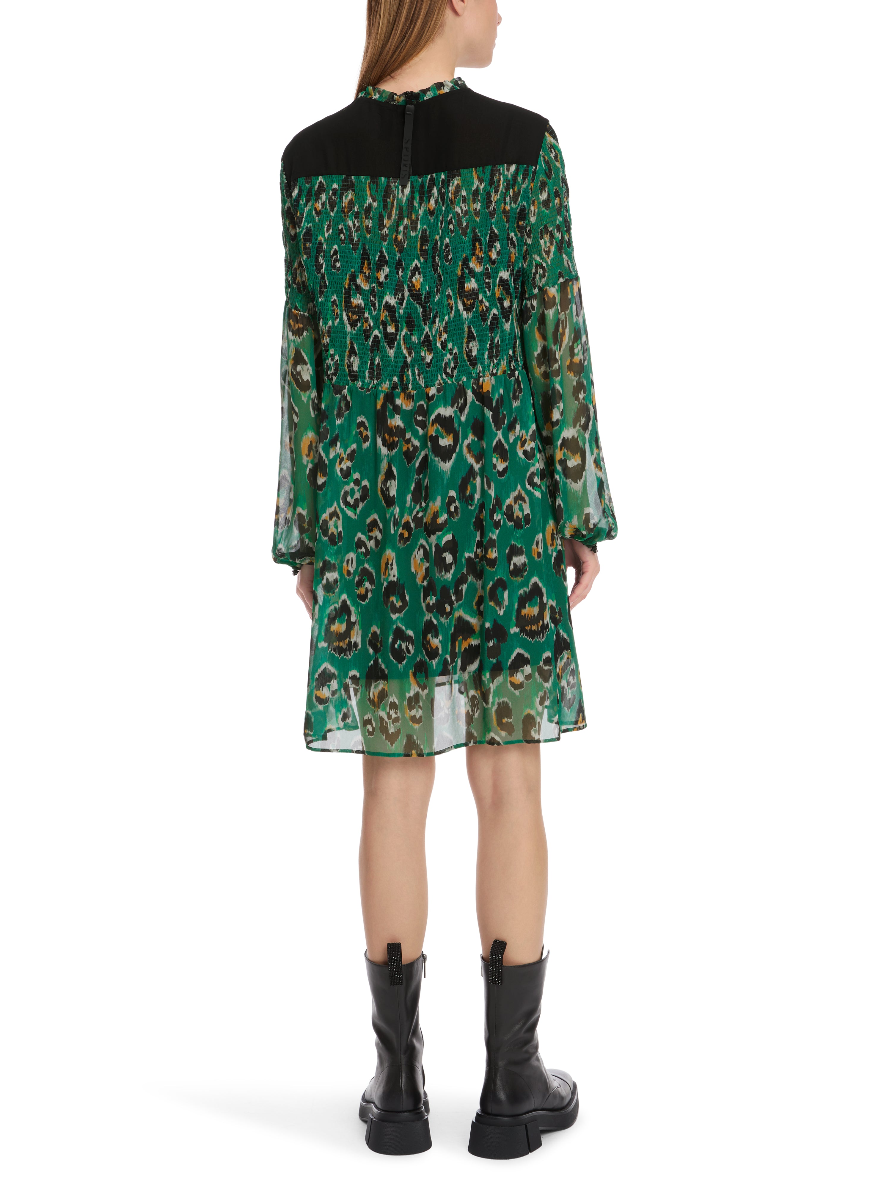 Marc Cain-Gesmoktes Greo-Print-Kleid-Kleider & Röcke-Black-Deal-Outlet-by-ARCHIVIST