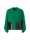 Marc Cain-Shiny Patches Sweater Knitted in Germany-Strick & Pullover-Black-Deal-Outlet-by-ARCHIVIST